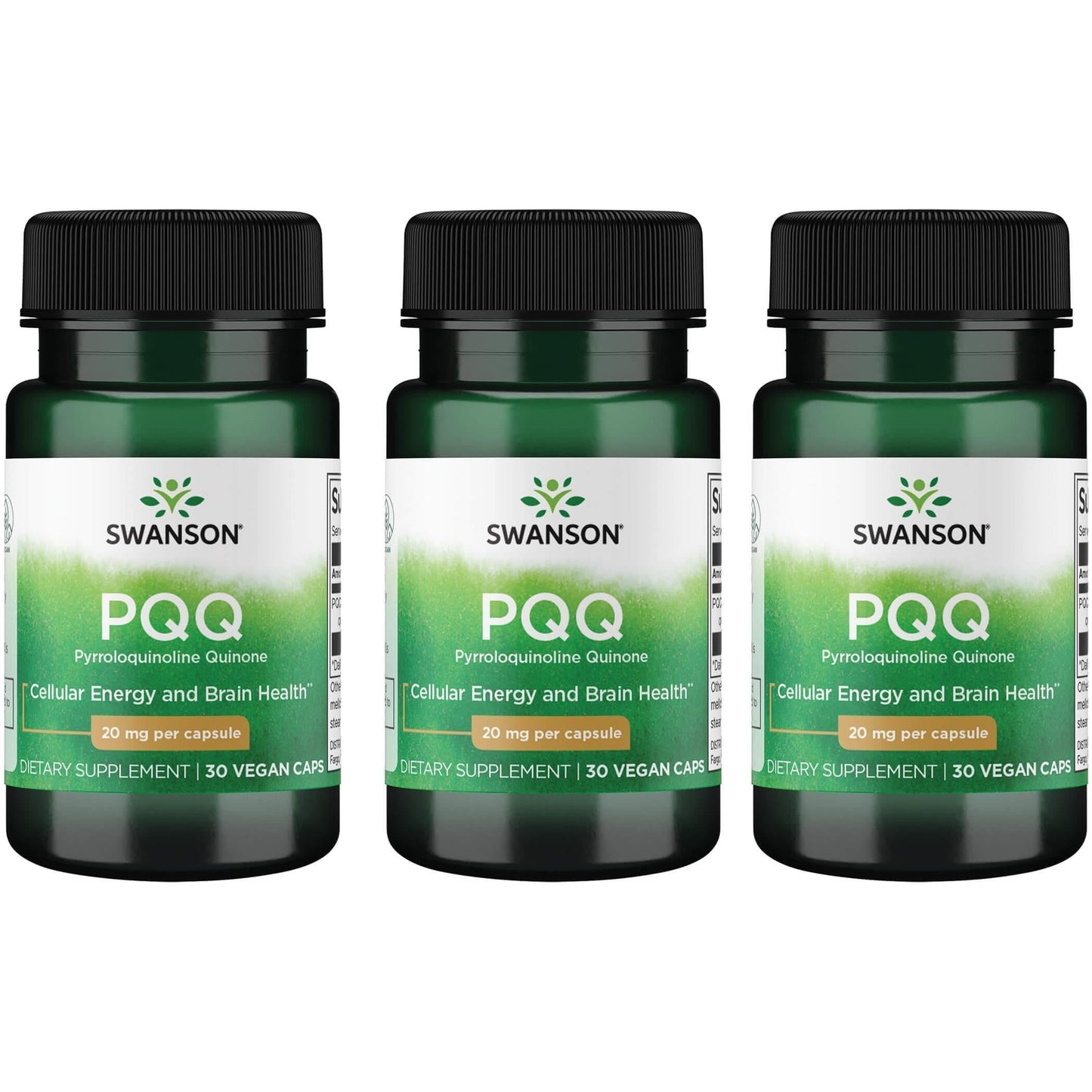 Swanson PQQ Pyrroloquinoline Quinone 20 mg Vegan Capsules 90 Count