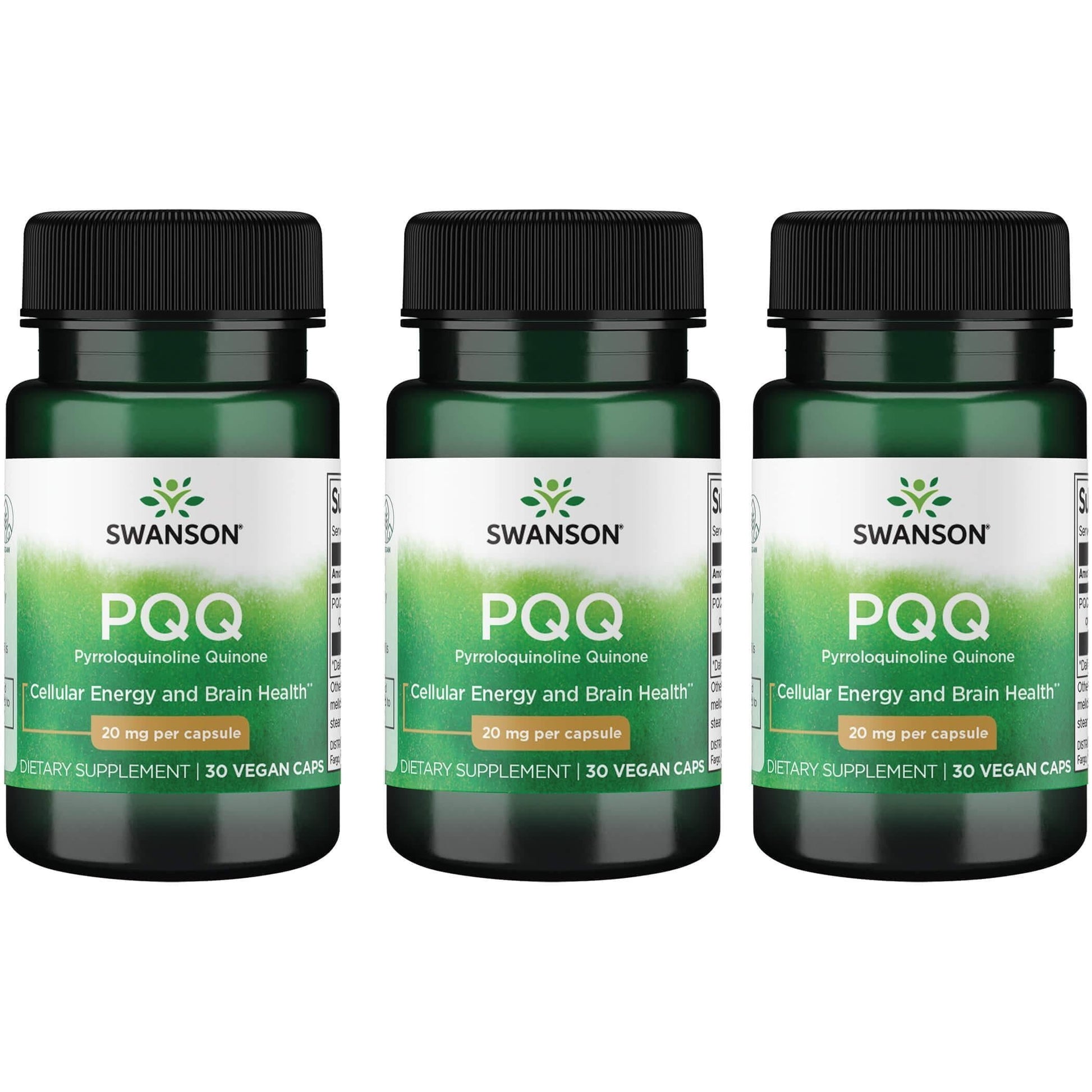 Swanson PQQ Pyrroloquinoline Quinone 20 mg Vegan Capsules 90 Count