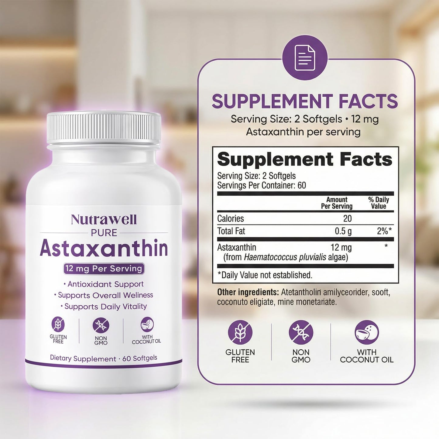 IRMI Nutrawell Astaxanthin 12 mg Softgel 60 Count