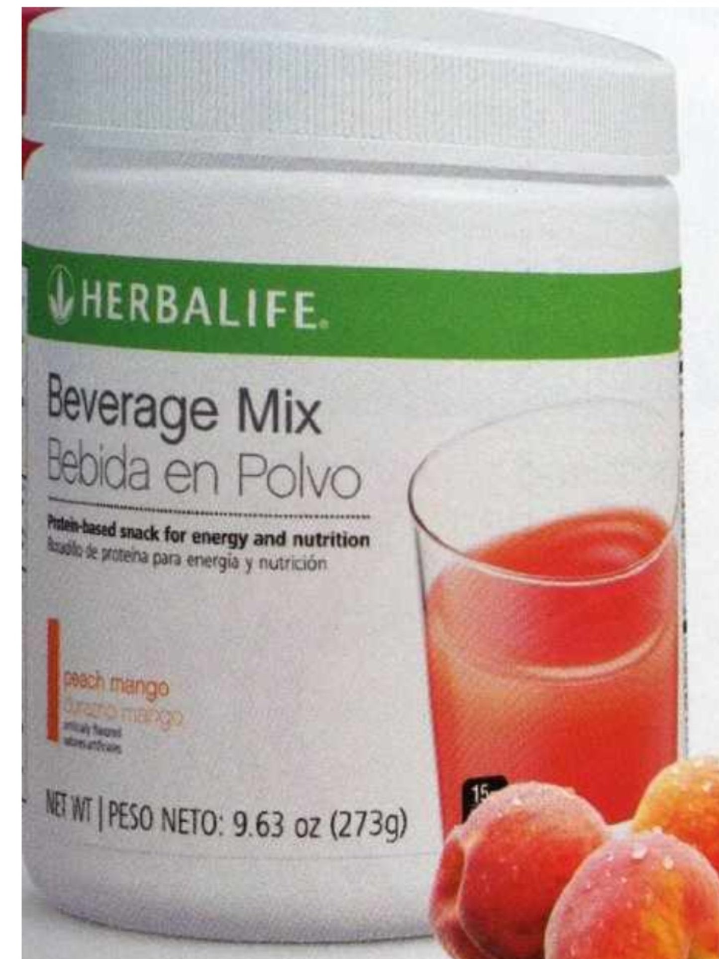 Herbalife Beverage Mix Powder Peach Mango, 1 Canister