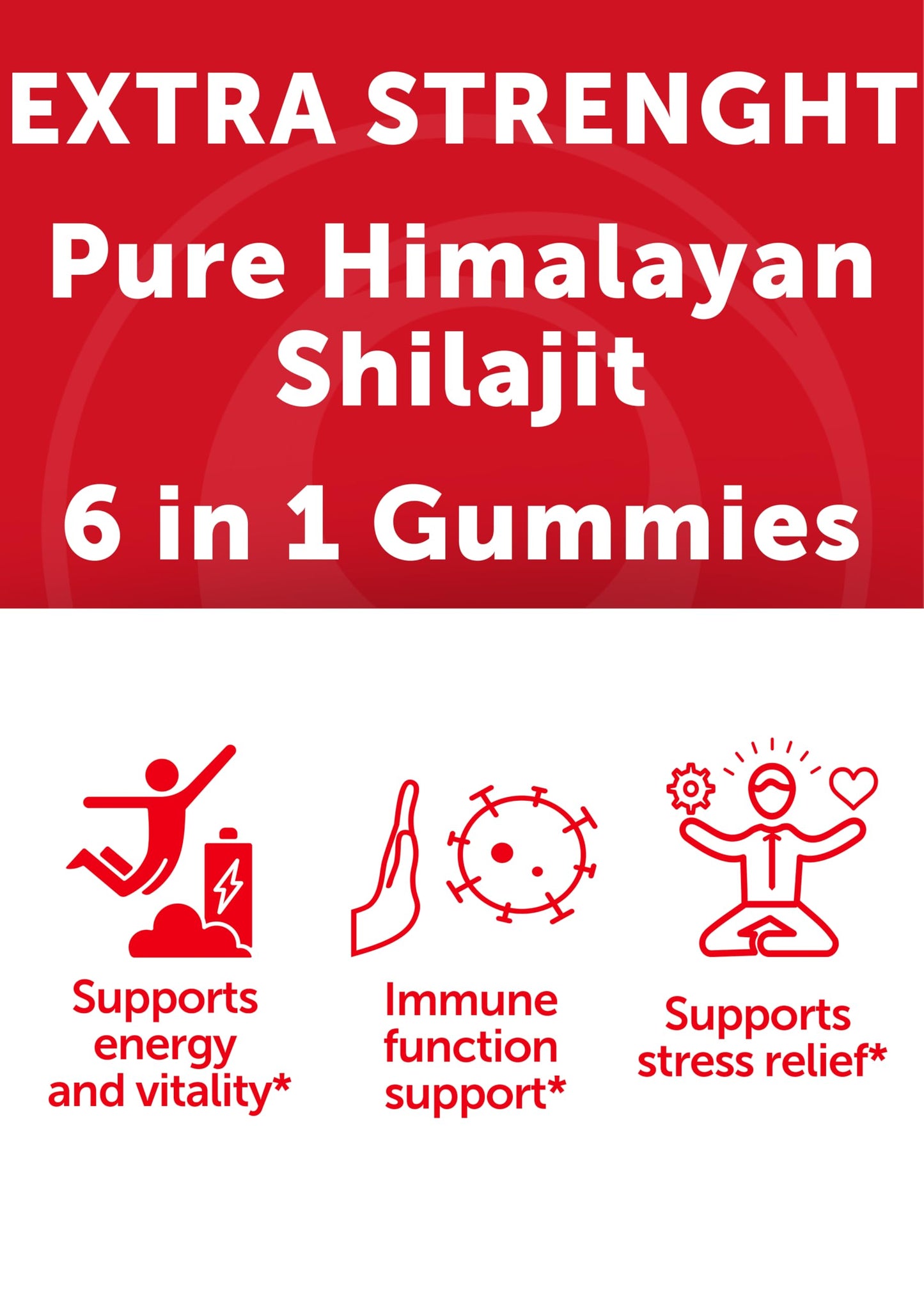 Lunakai USA Made Pure Himalayan Shilajit Gummies 60 Count