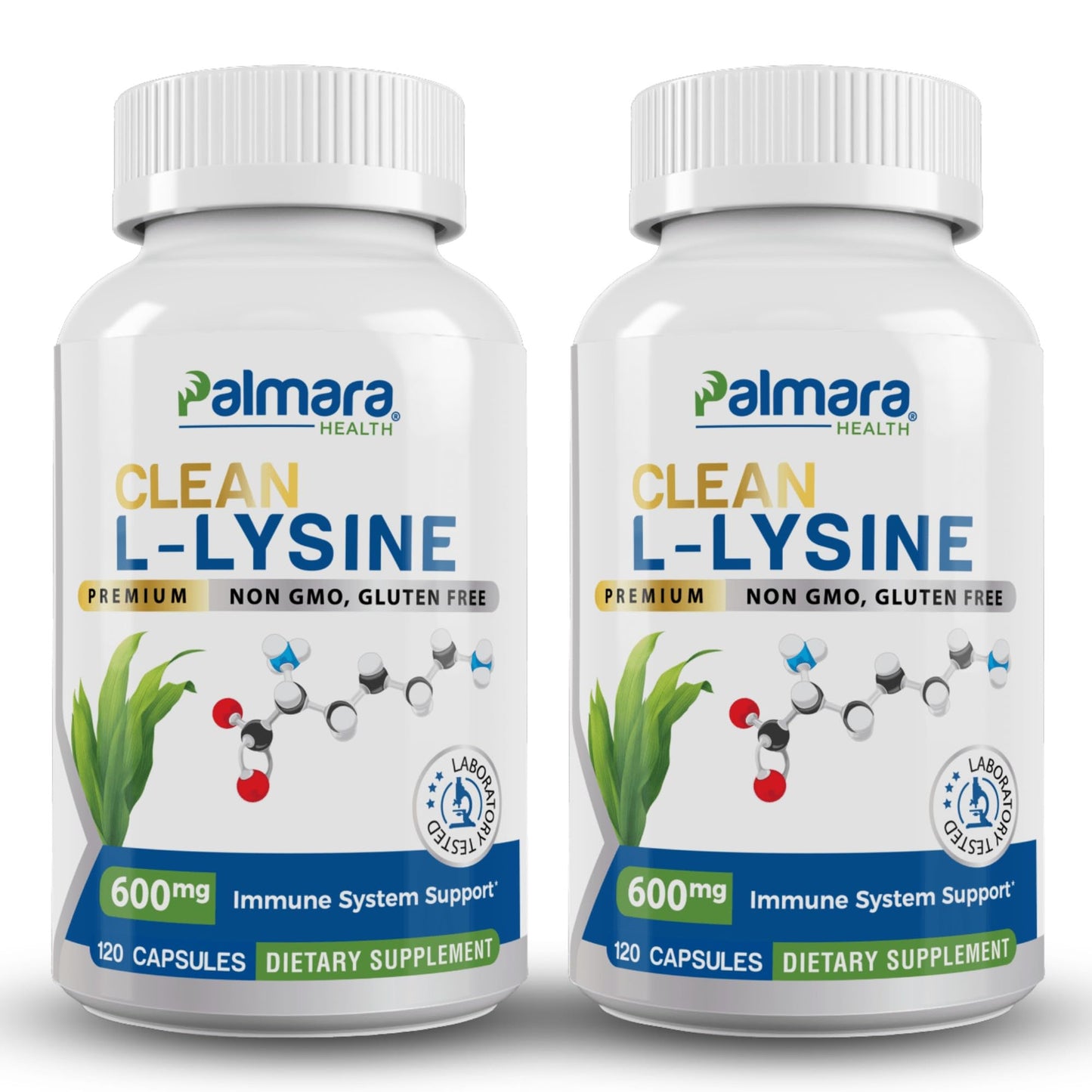 Palmara Health Clean L-Lysine 600mg Capsules, 120 Count