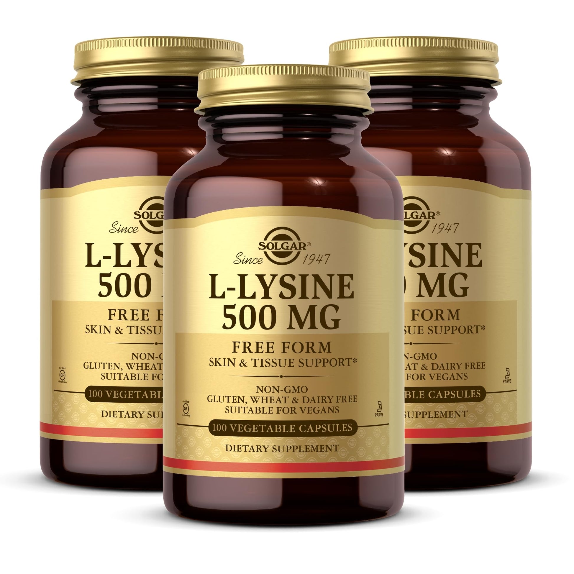 Solgar L-Lysine 500 mg Capsules, 300 Count