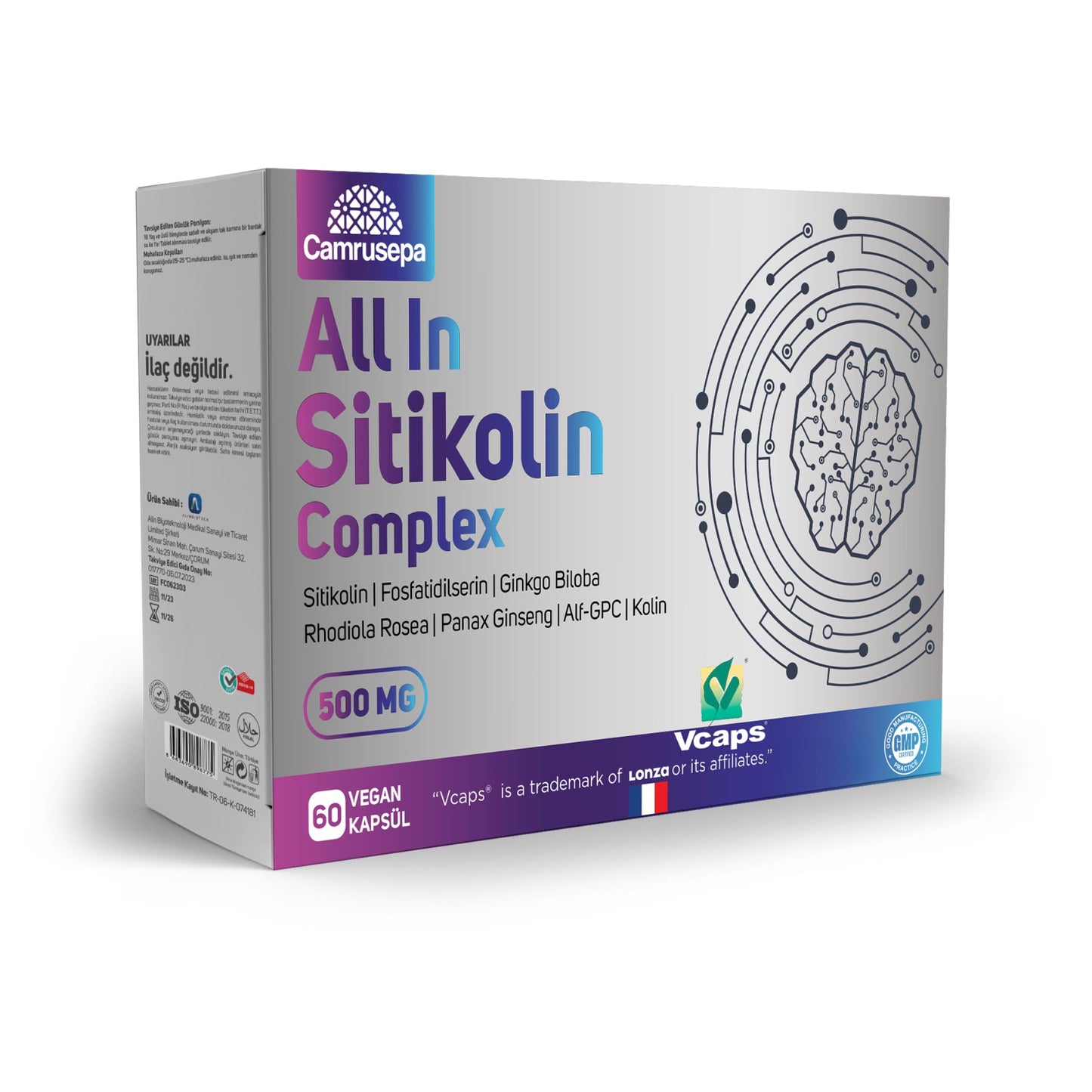 Camrusepa All in Citicoline Complex Capsules, 60 Count