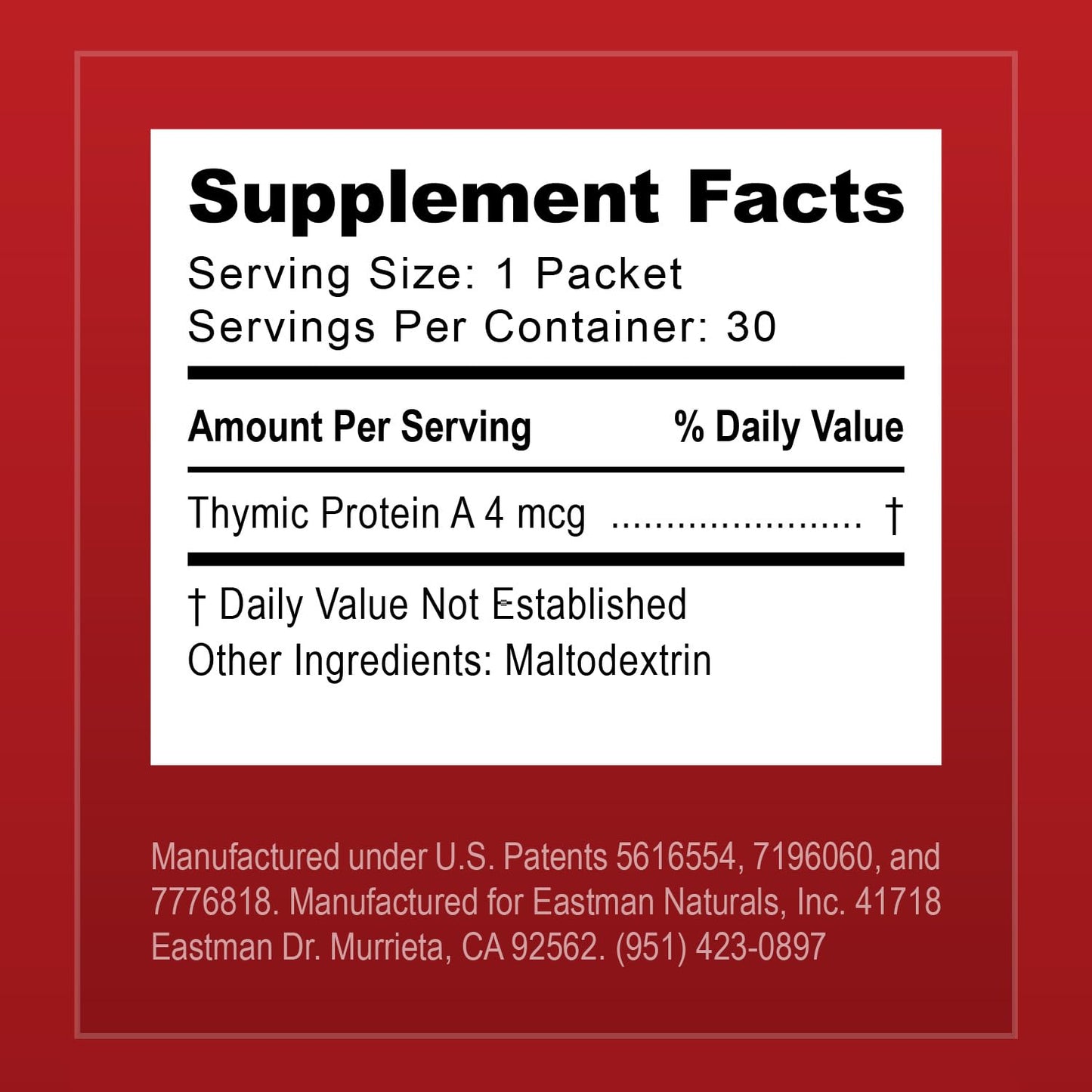 ProBoost Thymic Protein A Powder Packets, 30 Packets