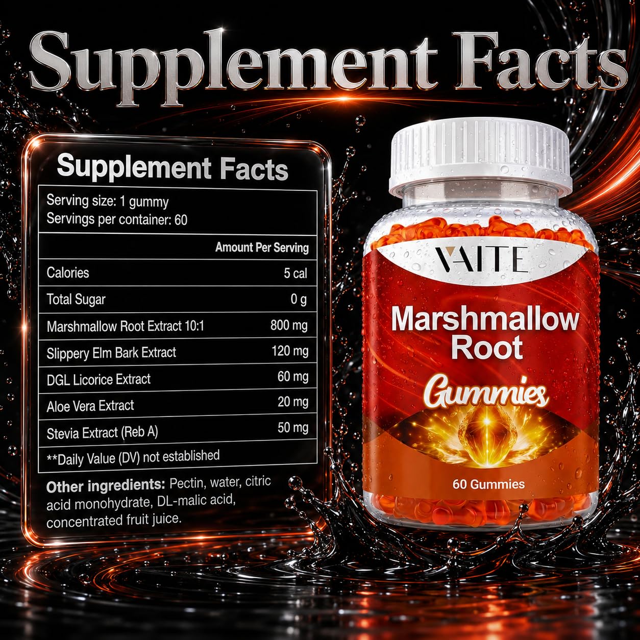 VAITE Marshmallow Root Gummies 60 Count
