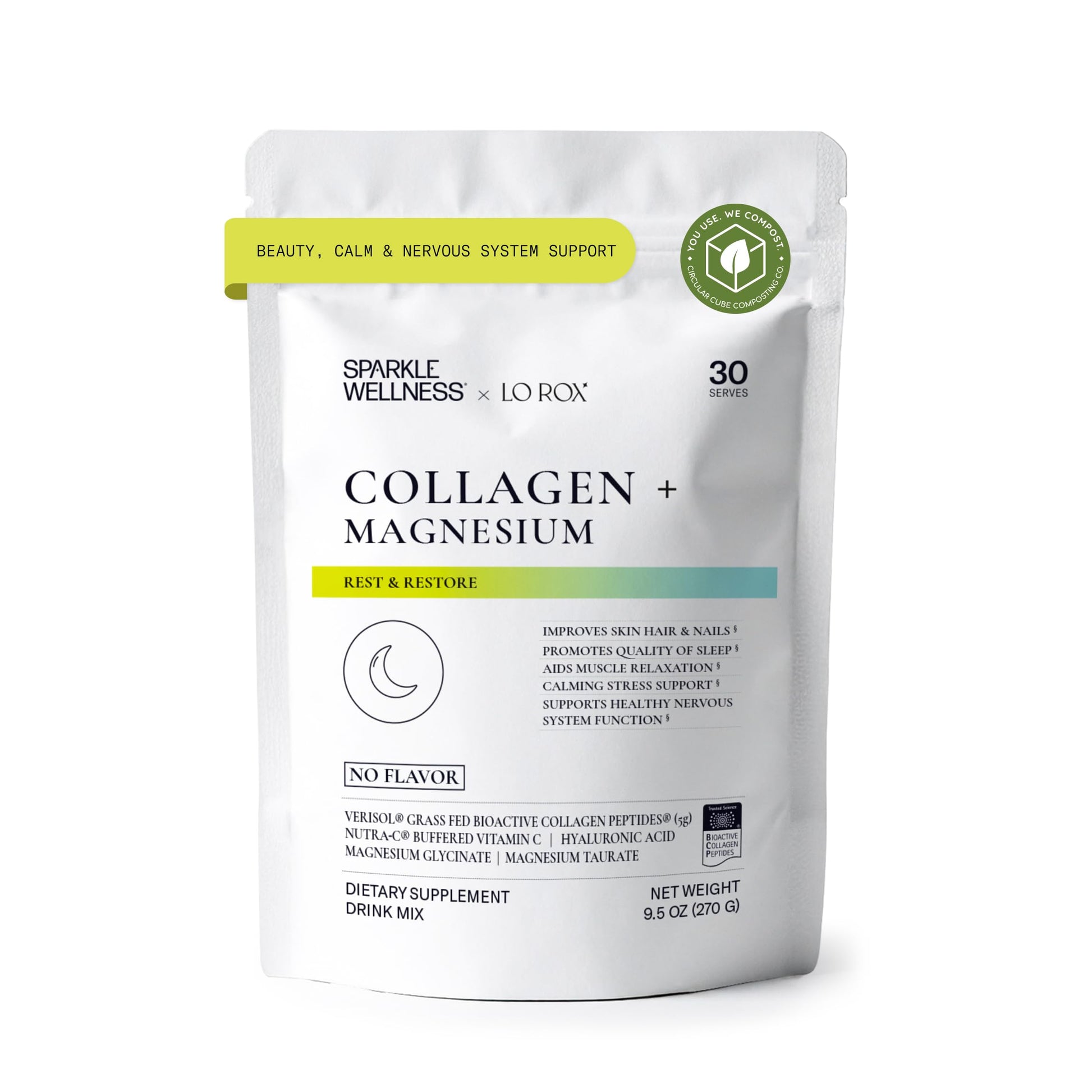 Sparkle Wellness Collagen + Magnesium Powder, 30 Servings