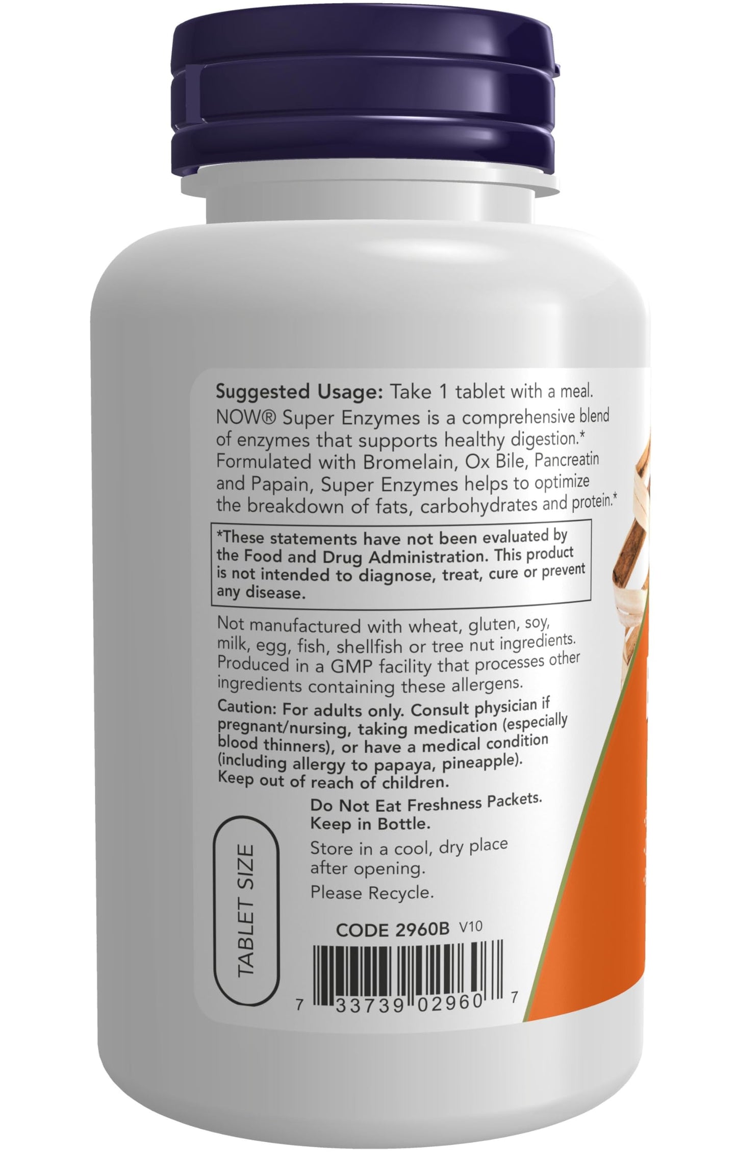NOW Foods Super Enzymes Tablet 90 Count
