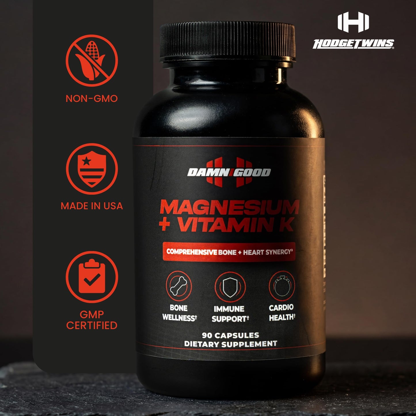 DAMN GOOD K2 Magnesium Supplement Capsule 90 Count