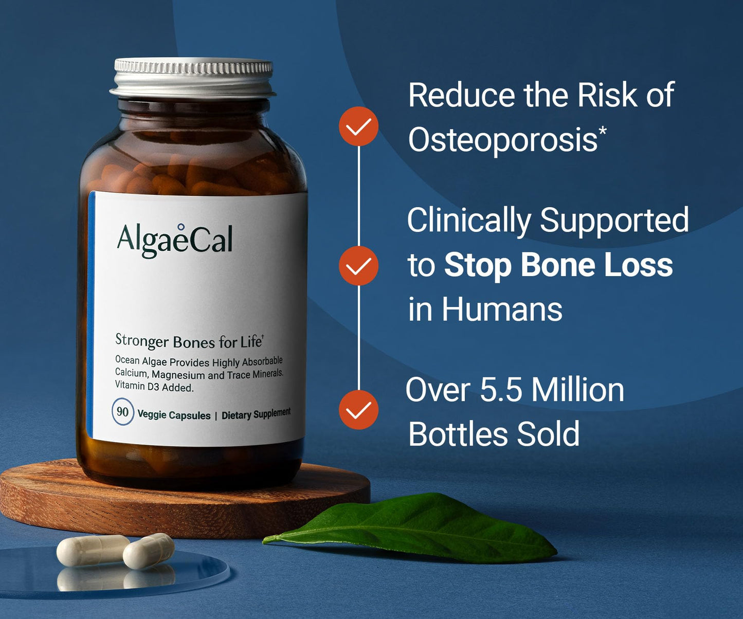 ALGAECAL Vitality Bundle - Free 4-in-1 Vitamin D3 Complete & Plant-Based Calcium with 13 Bone-Supporting Minerals, Clinically Shown to Stop Bone Loss, Immune & Whole Body Wellness, 330 Capsules