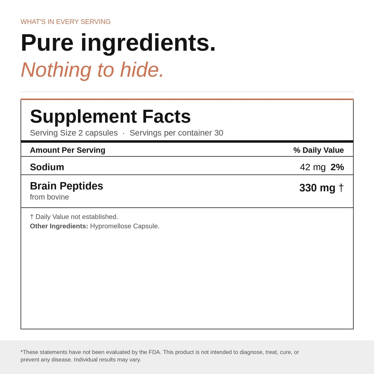 Villar Biotech Nootropic Brain Supplement 60 Capsules