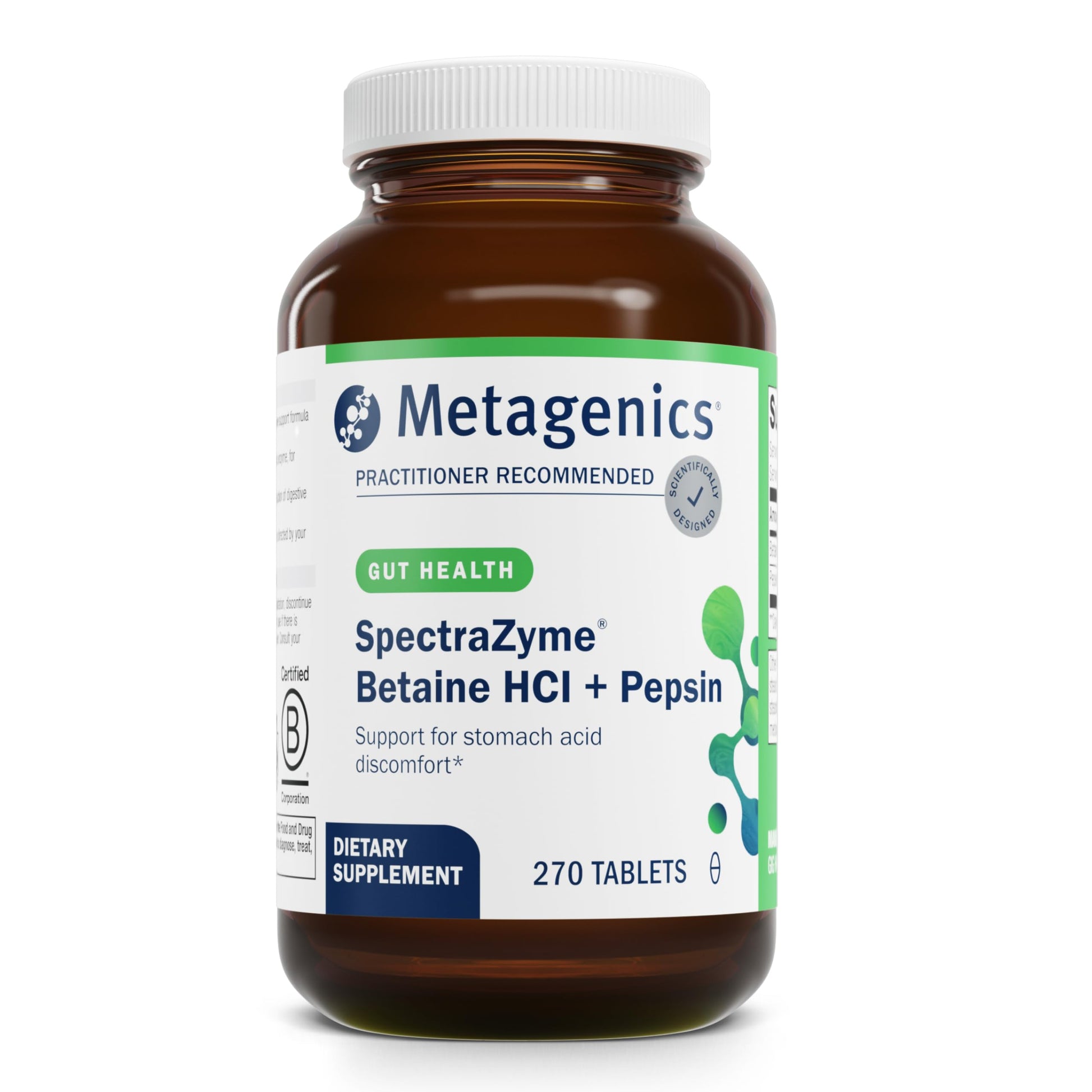 Metagenics SpectraZyme Betaine HCl with Pepsin Tablet 270