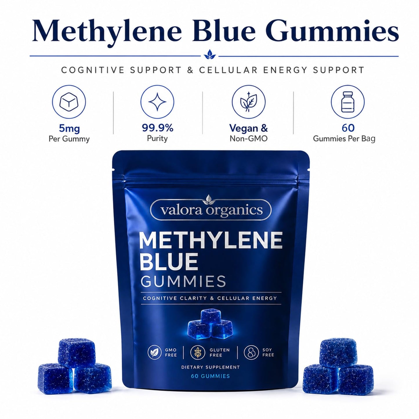 Cosmody Valora Methylene Blue Gummies 60 Count