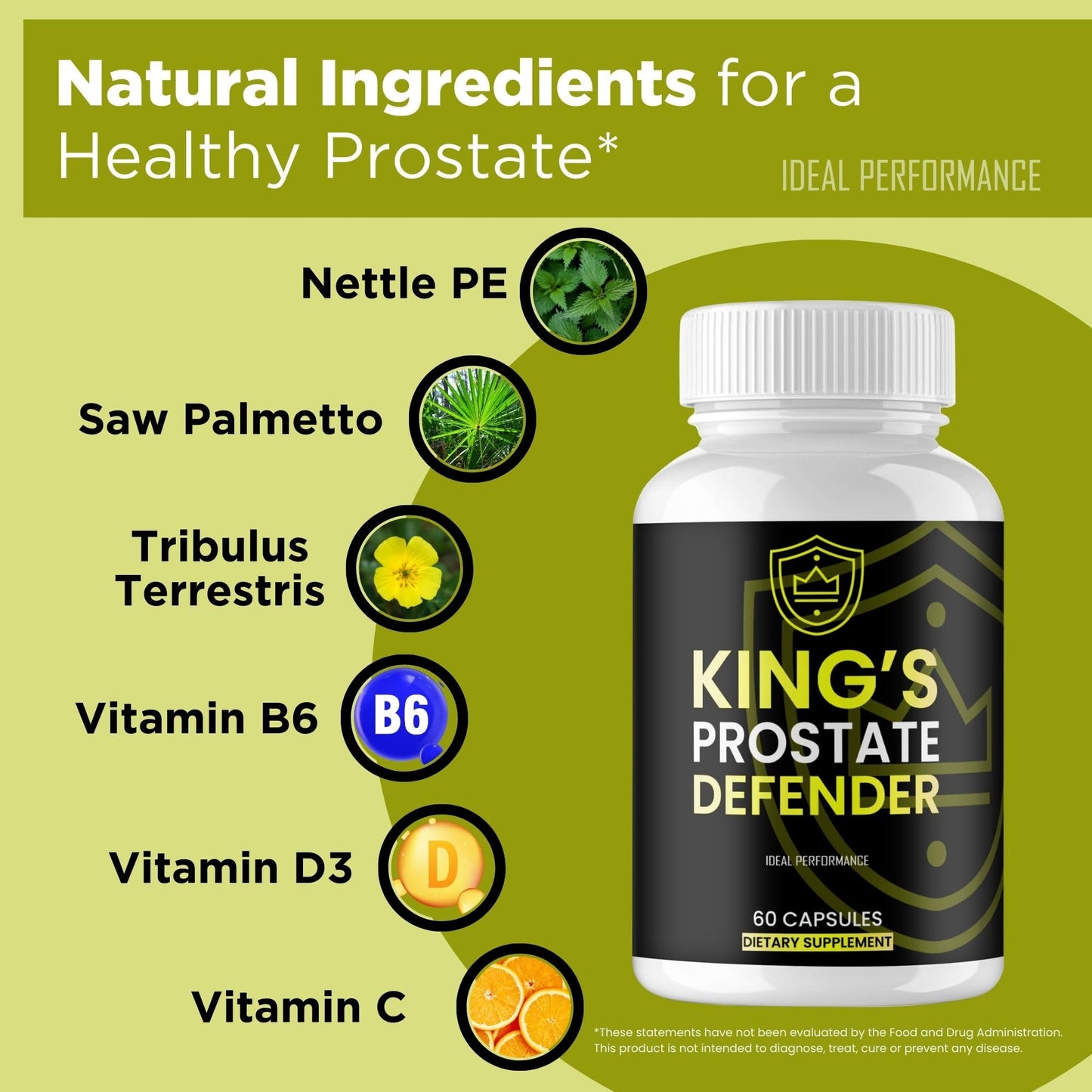 IDEAL PERFORMANCE Kings Prostate Defender Capsules 300 Capsules