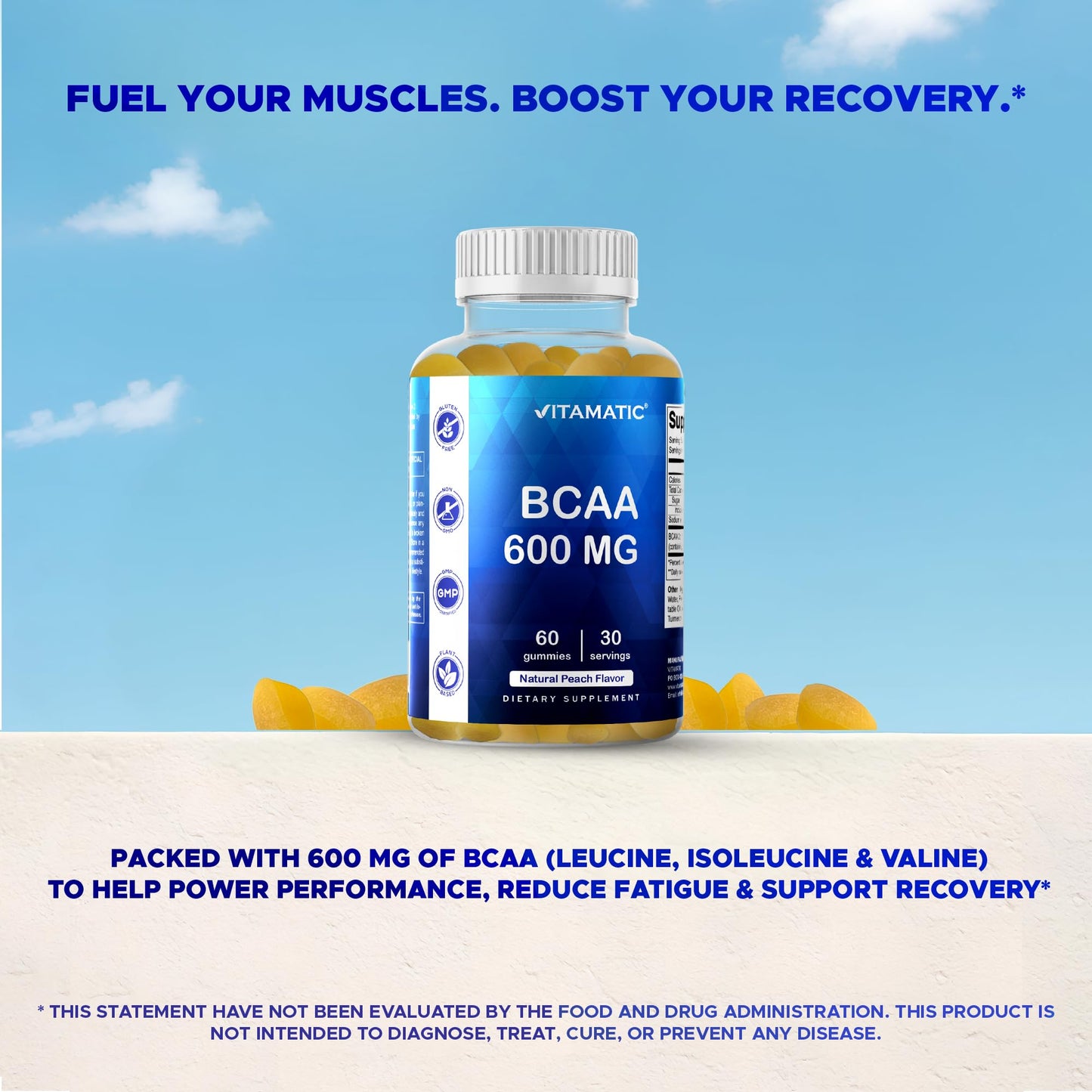 Vitamatic BCAA Gummies 60 Count