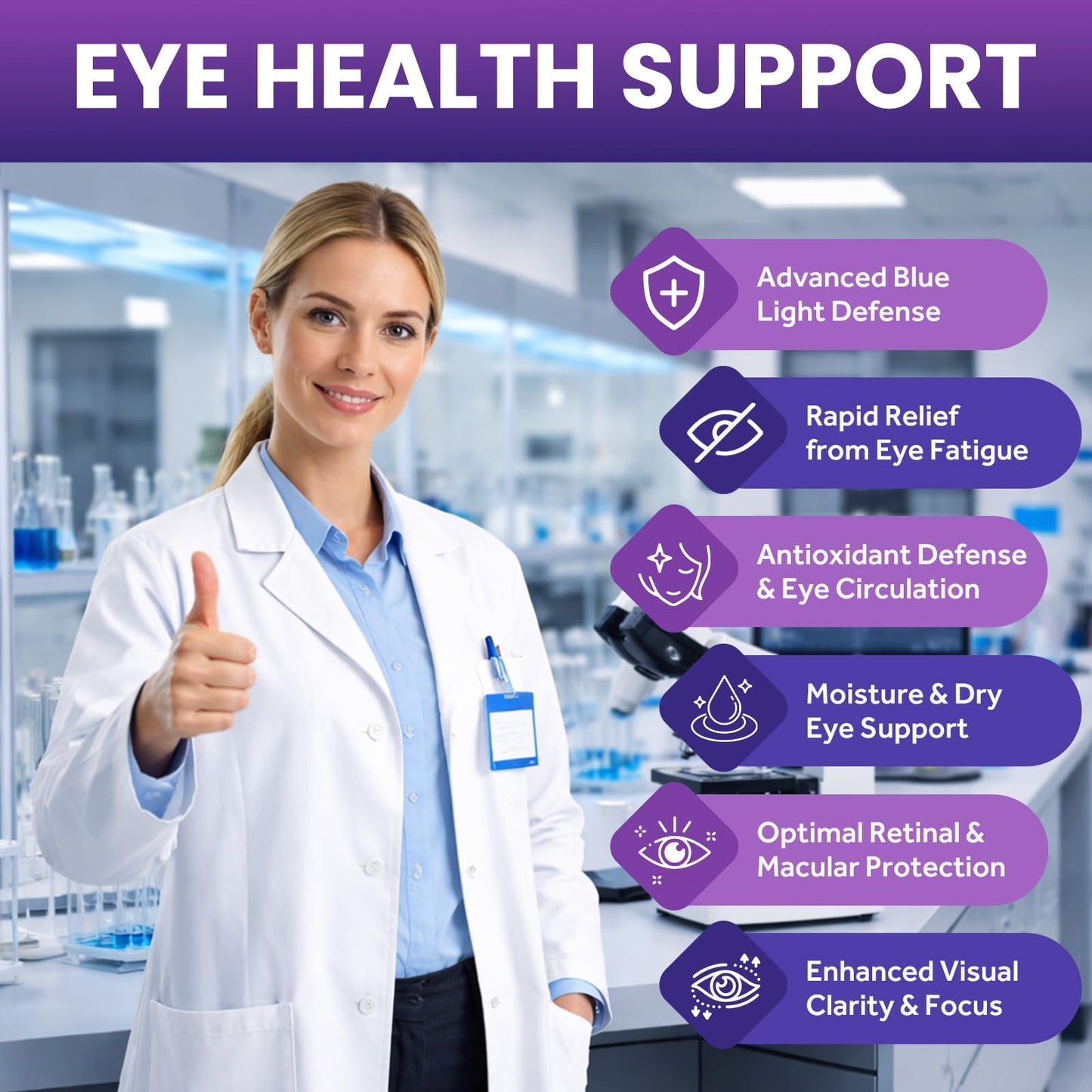Hovika AREDS 2 Eye Vitamins and Mineral Supplement with Lutein, Astaxanthin, Zeaxanthin, Bilberry Extract, Omega-3, 240 Capsules