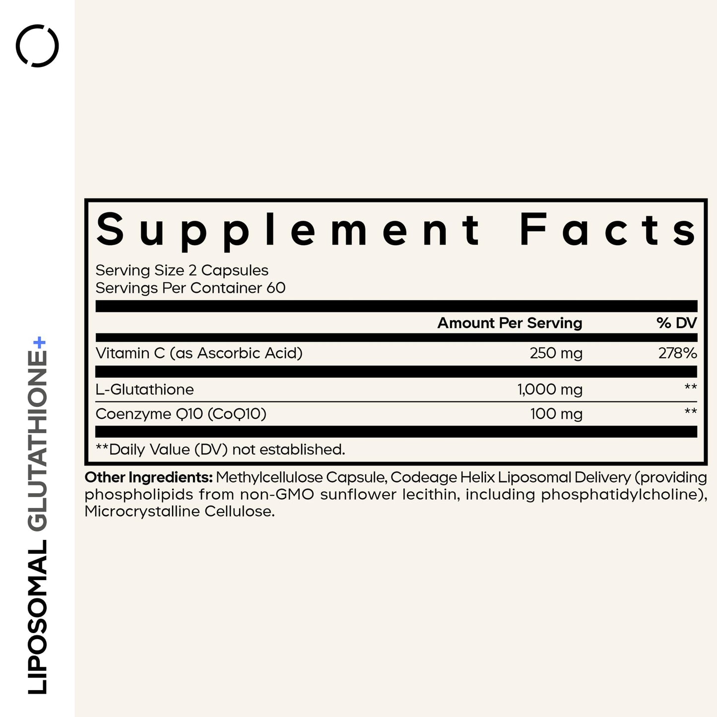 Codeage Liposomal Glutathione+ Supplement 120 Capsules