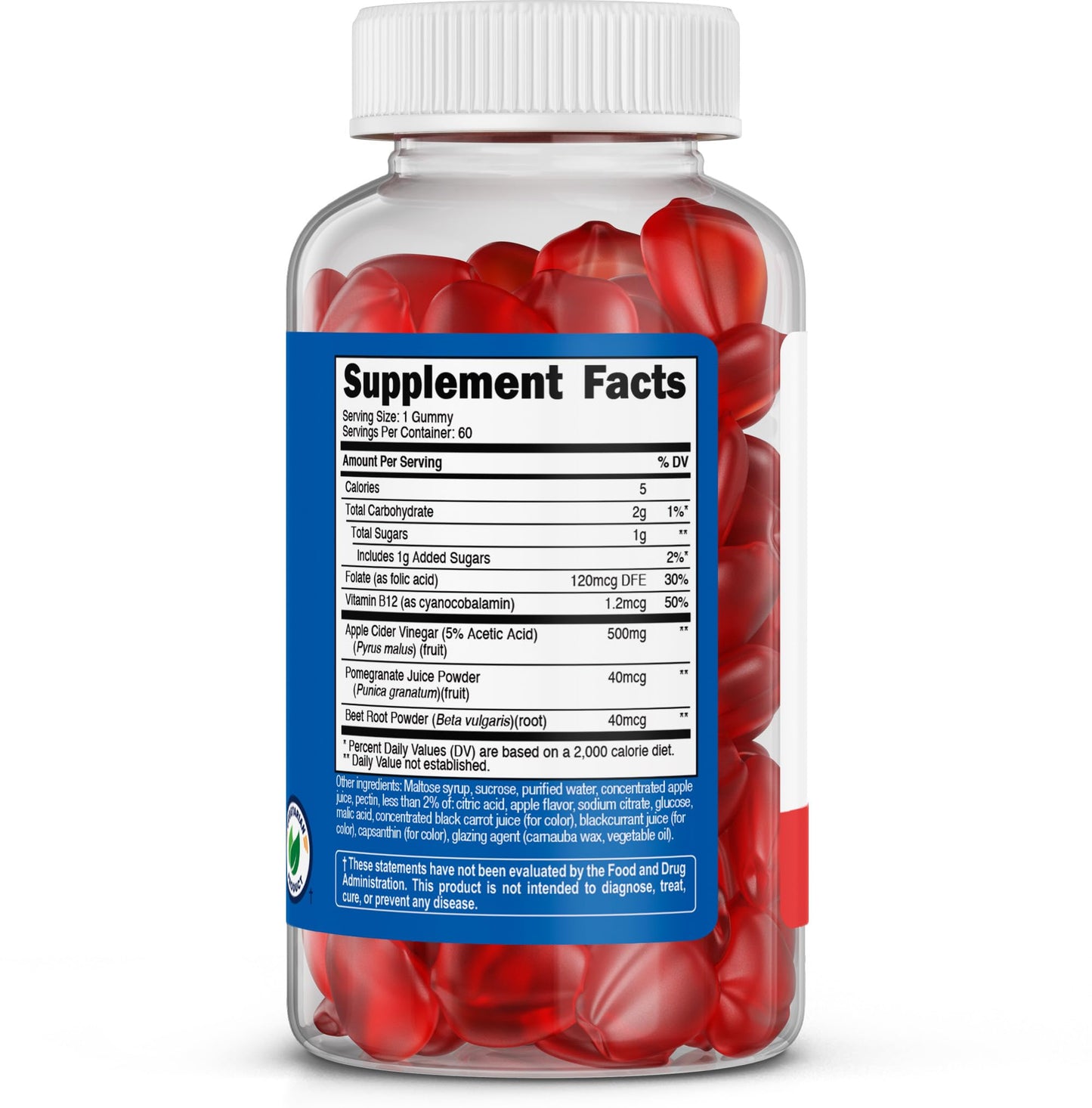 Nutricost Apple Cider Vinegar Gummies, 60 Count