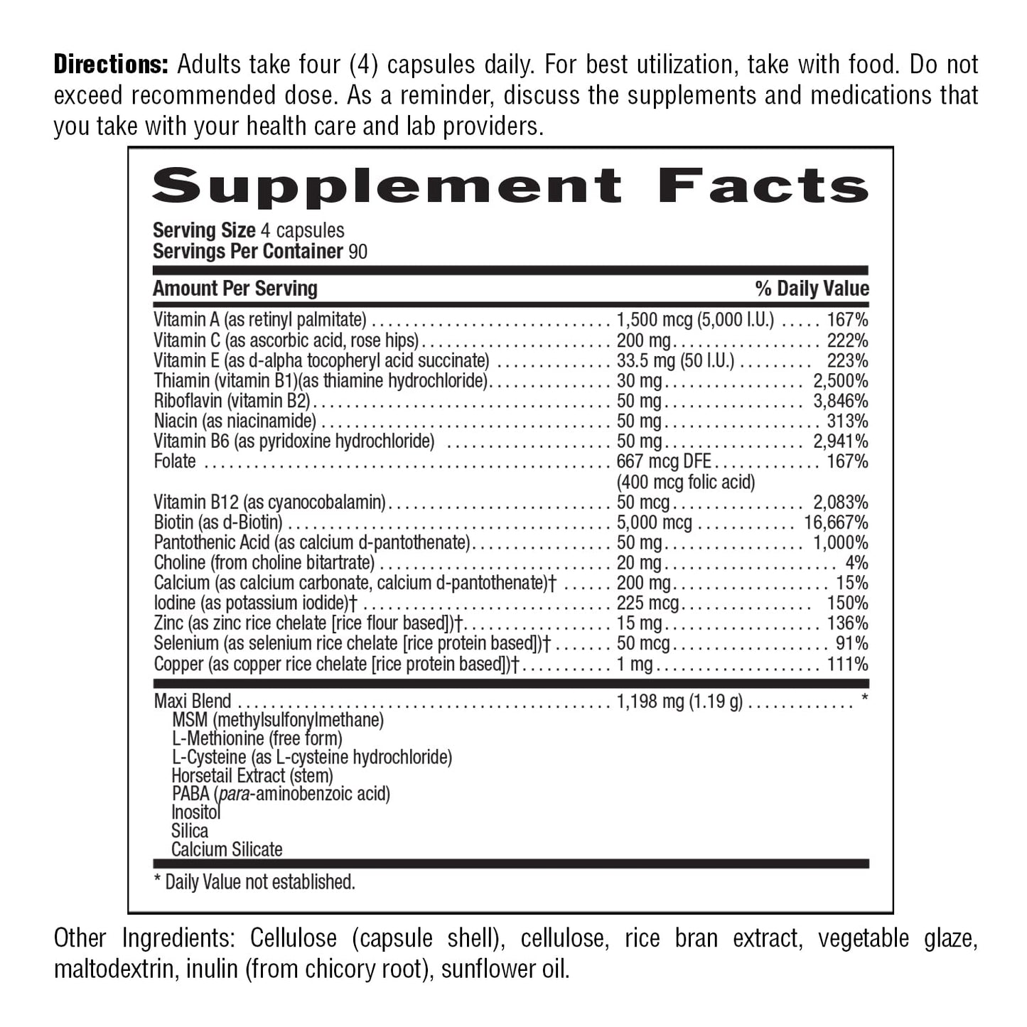 Country Life Maxi-Hair Plus 5000 mcg Biotin, 360 Capsules