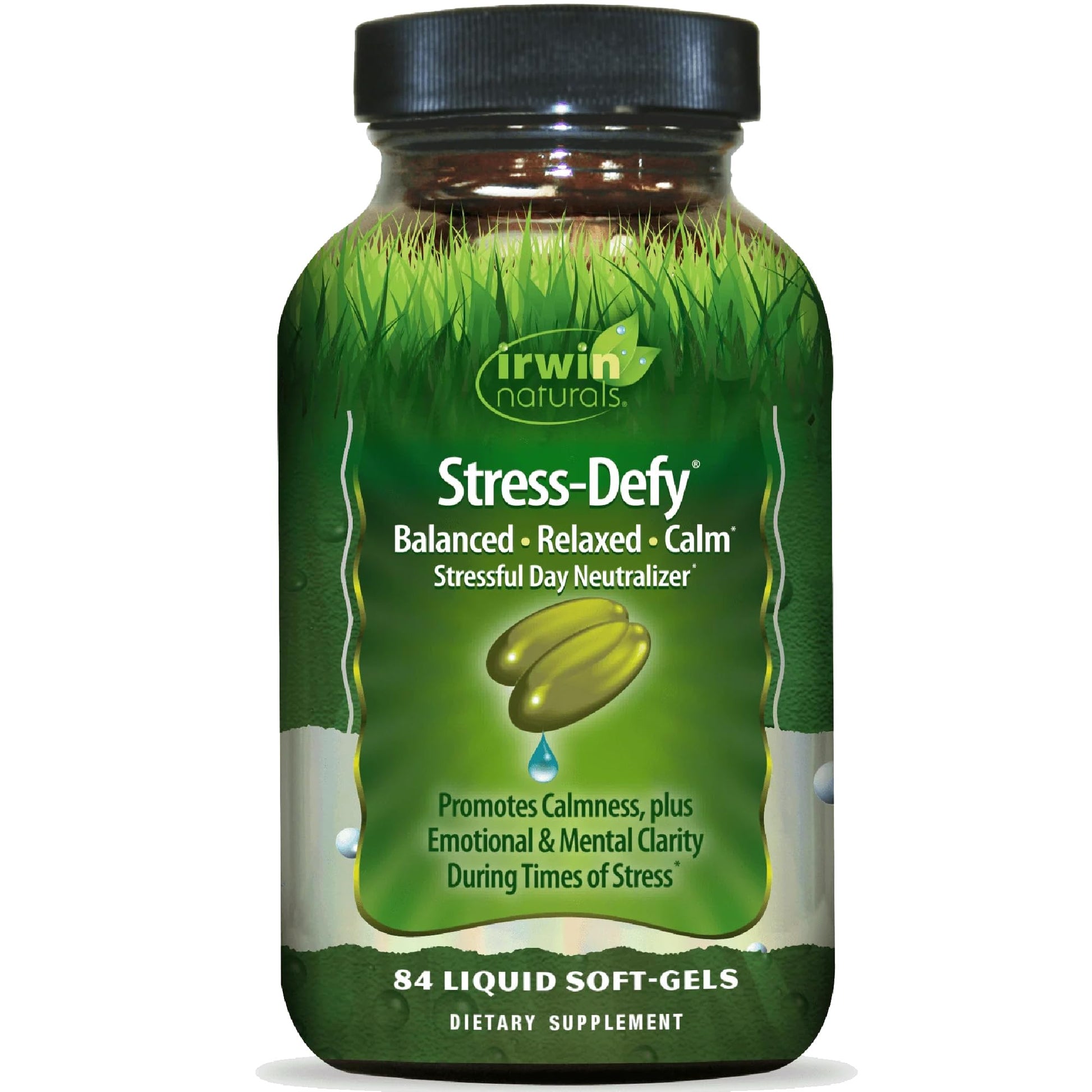 Irwin Naturals Stress-Defy Daily Stress Support & Calm Formula Softgels 84 Count