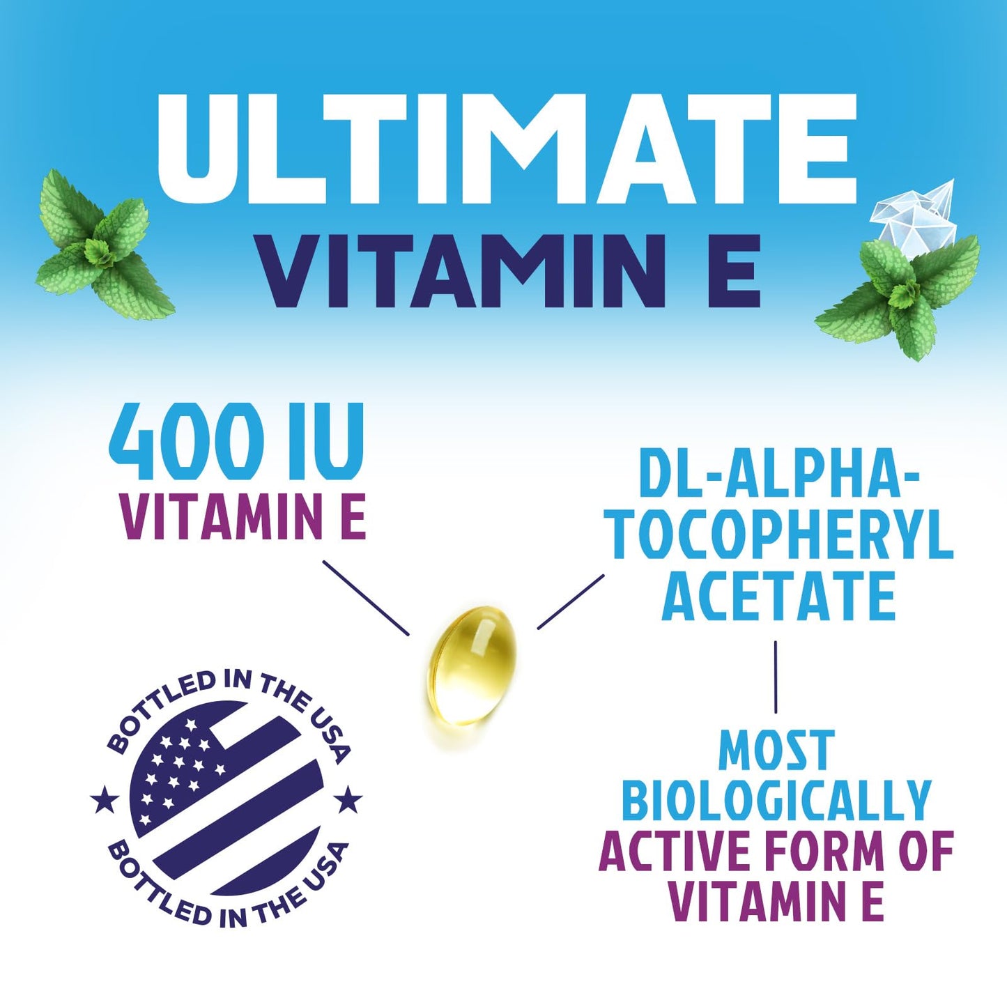 Nature's Peak Vitamin E 180 mg Per Serving Softgels, 120 Count