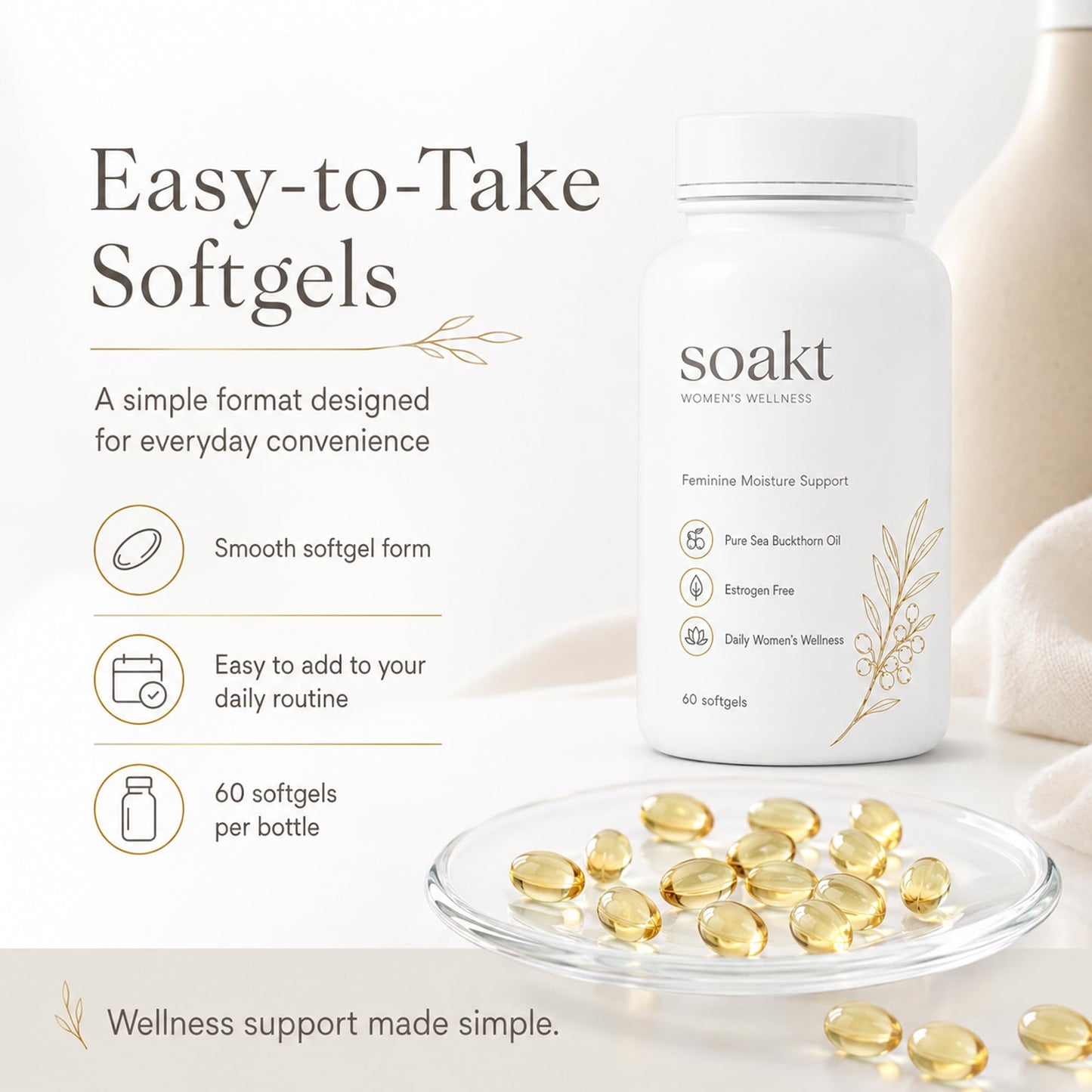 Three-Eyed Monster Soakt Sea Buckthorn Oil Softgels, 60 Count