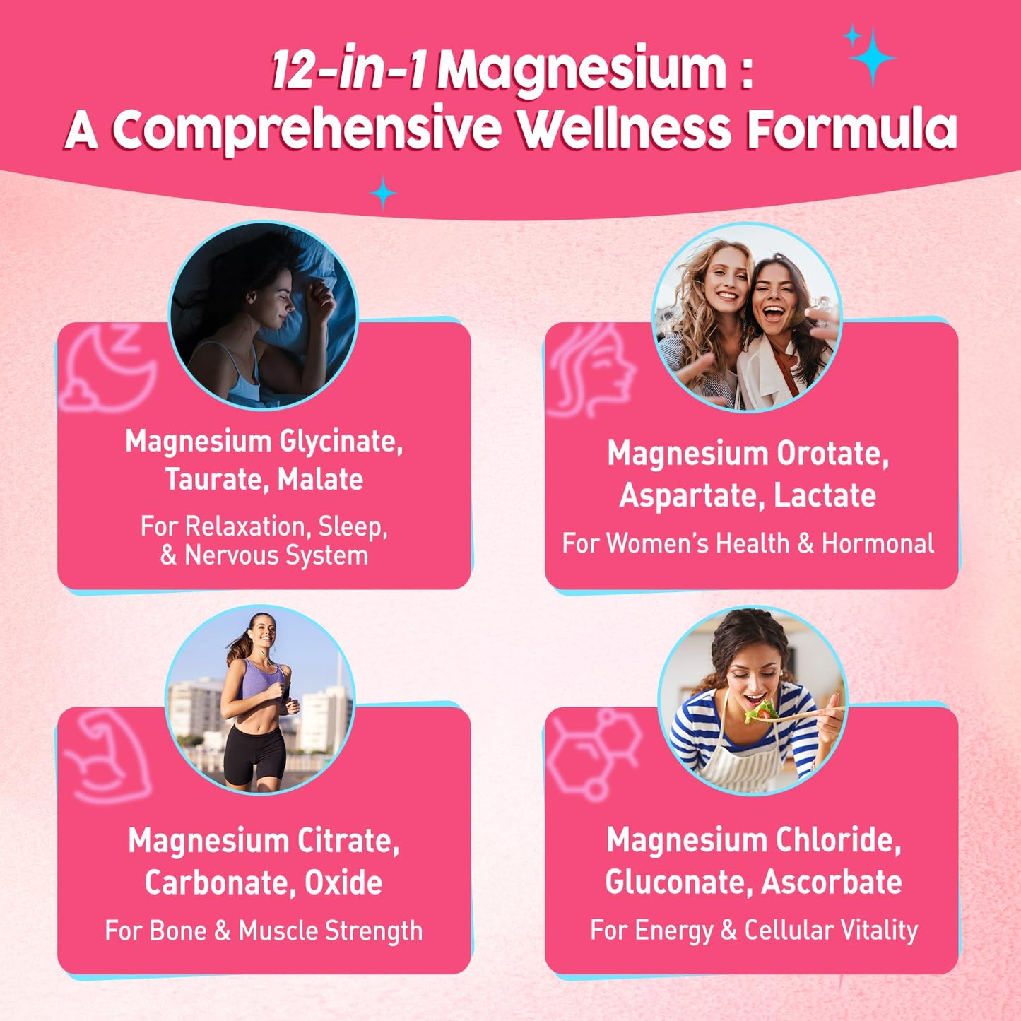 duwhot 12-in-1 Liposomal Magnesium Complex Gummy 60 Count