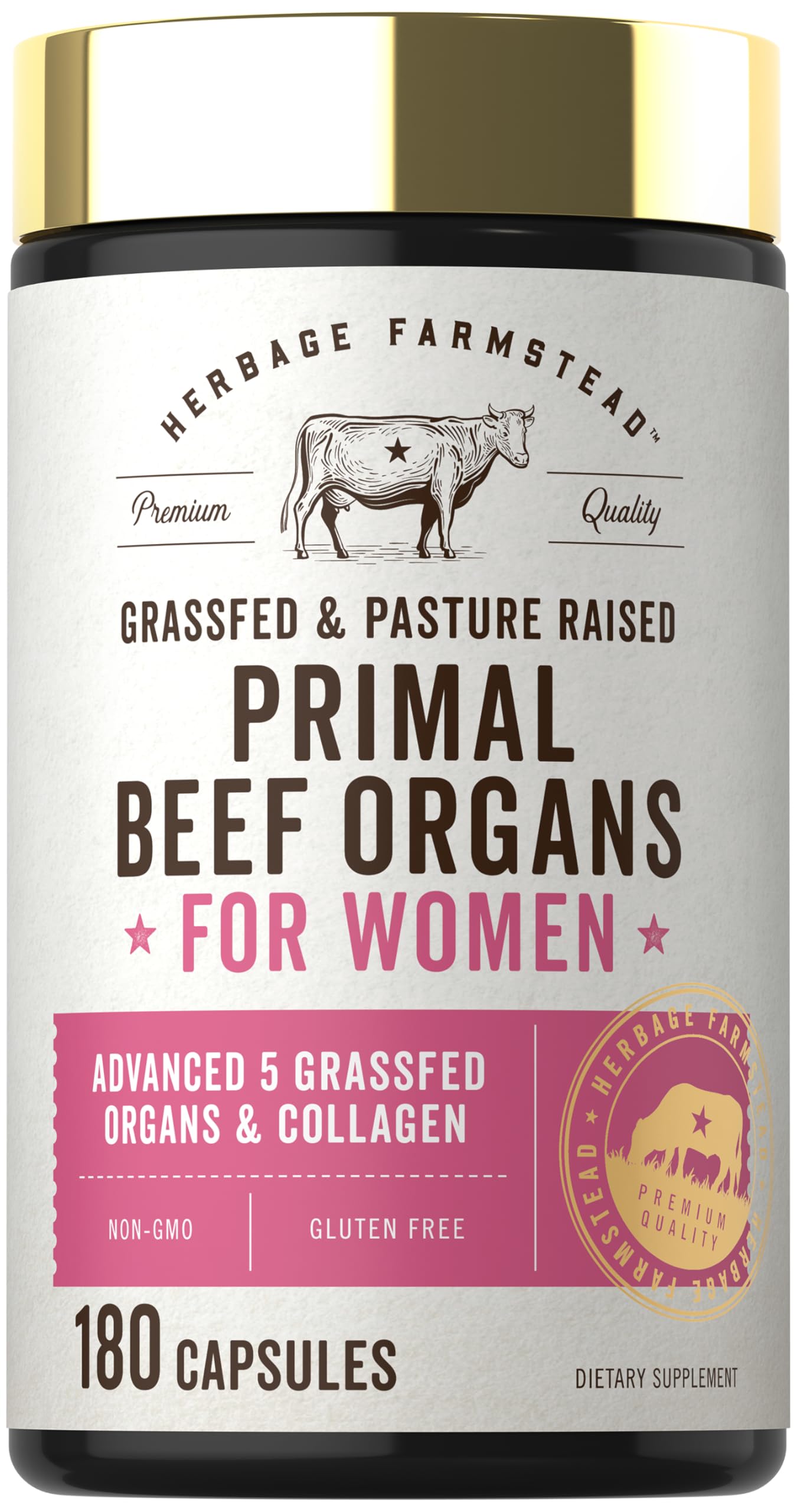 Carlyle Beef Organ Supplement for Women 180 Capsules