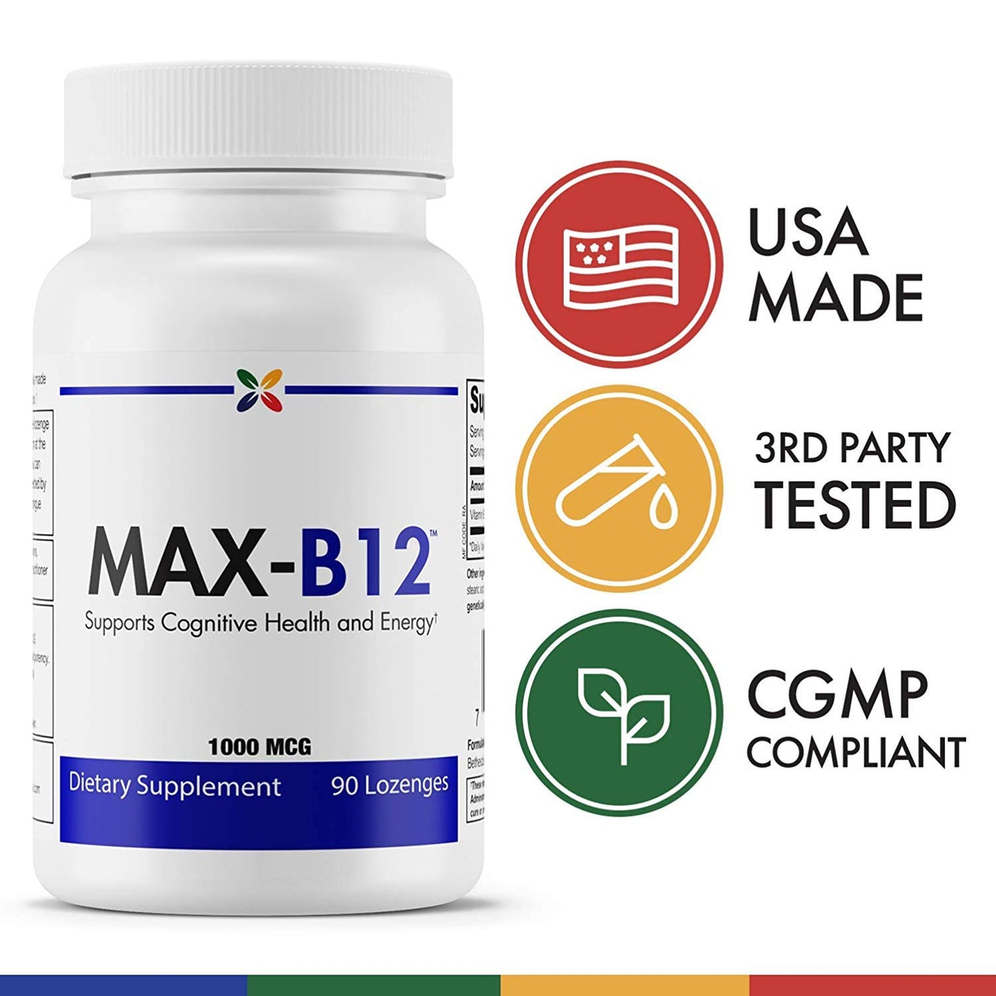 Stop Aging Now MAX-B12 Lozenges 1000 mcg 270 Count