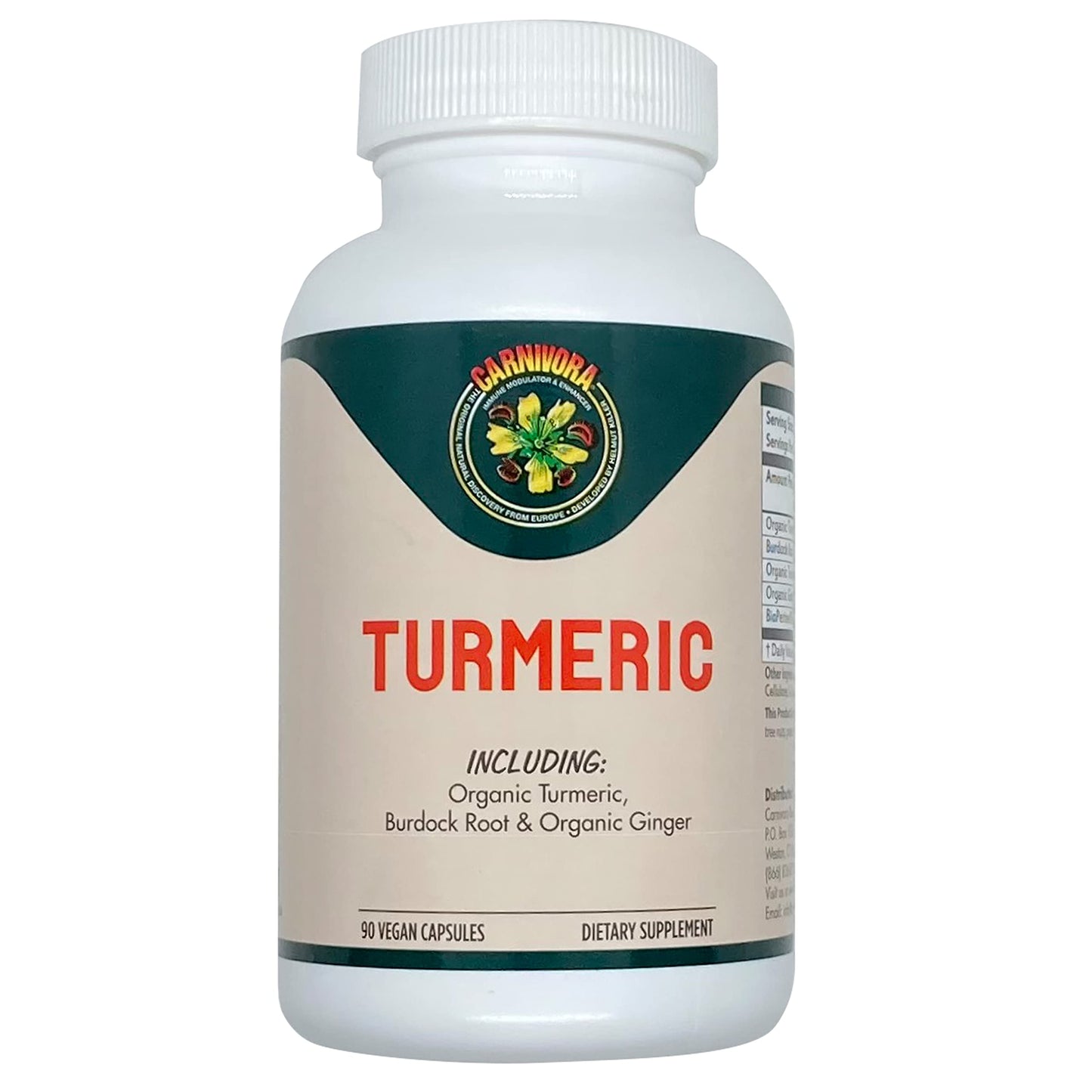 Carnivora Turmeric for Joints and Digestive Health Capsules, 90 Count