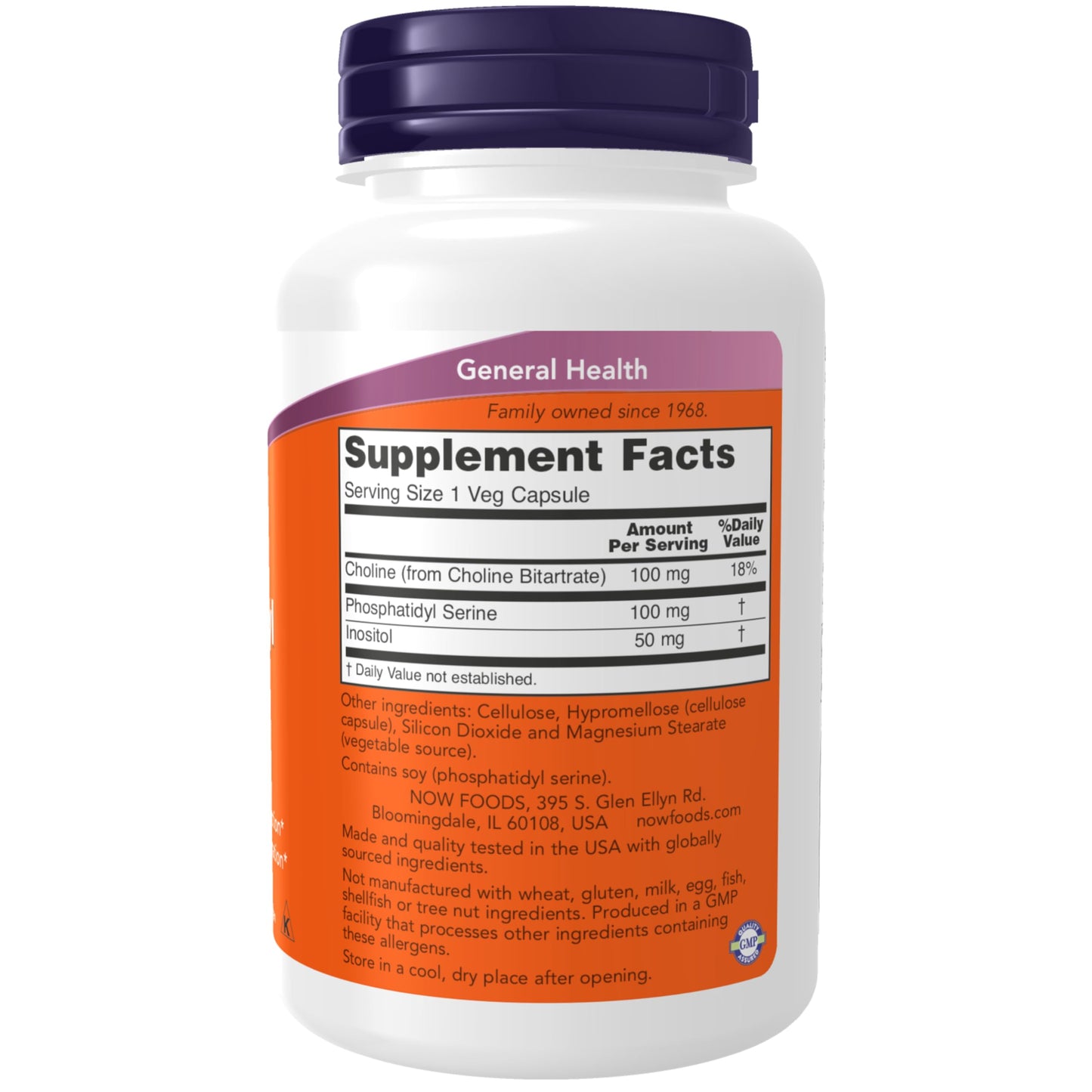 NOW Foods Phosphatidyl Serine 100 mg Capsule, 1 Count