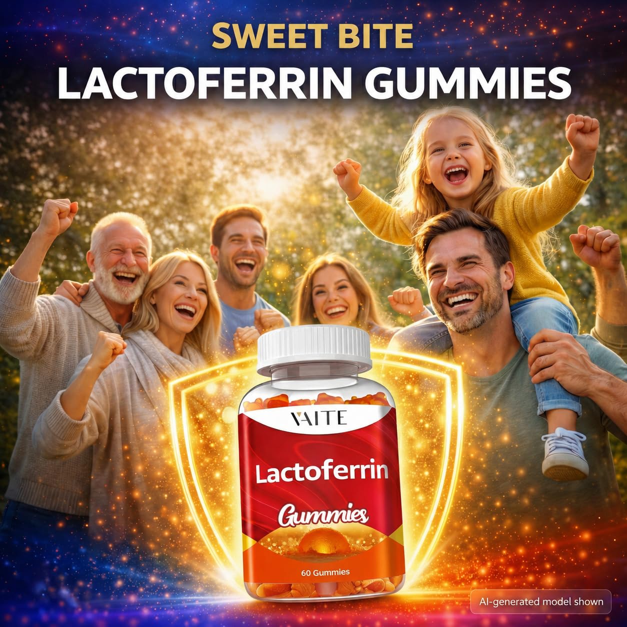 VAITE Lactoferrin 500mg Gummy, 60 Gummies