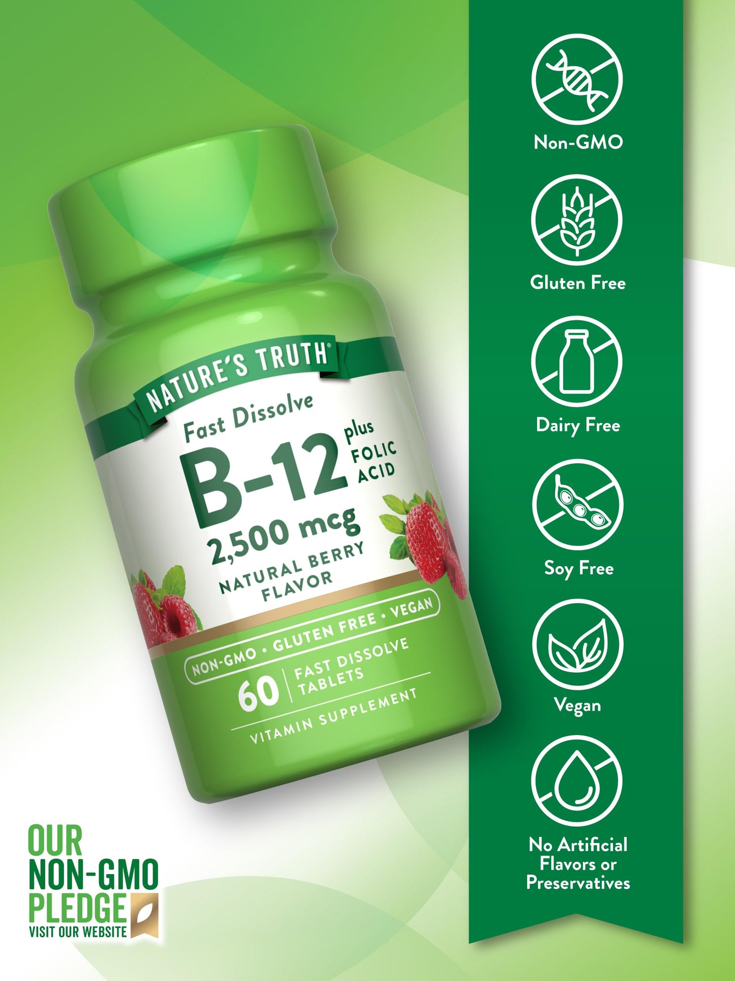 Nature's Truth Vitamin B12 Tablets, 60 Count