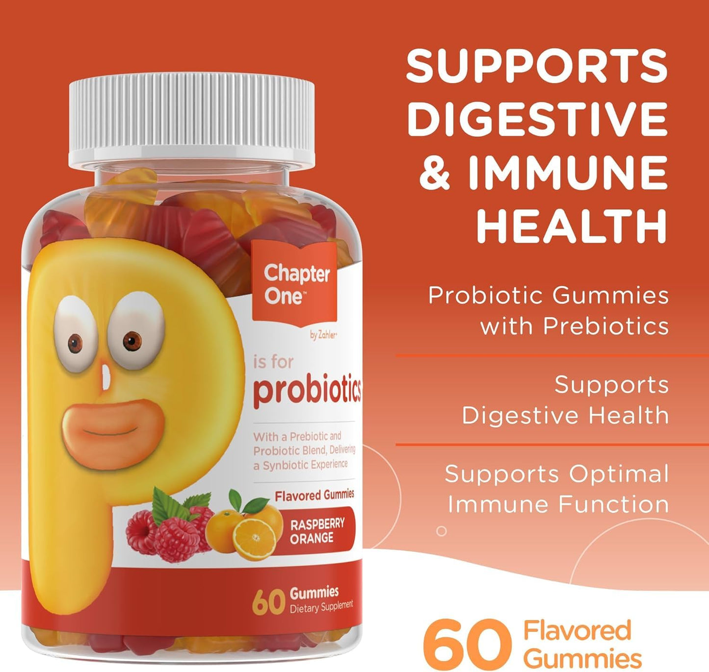 Zahler Chapter One Probiotic Gummies, 60 Count