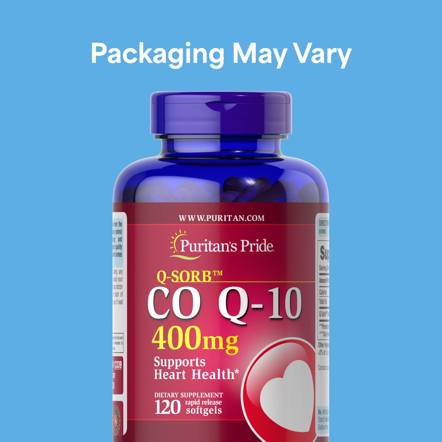 Puritan's Pride CoQ10 400mg Softgel, 120 Count