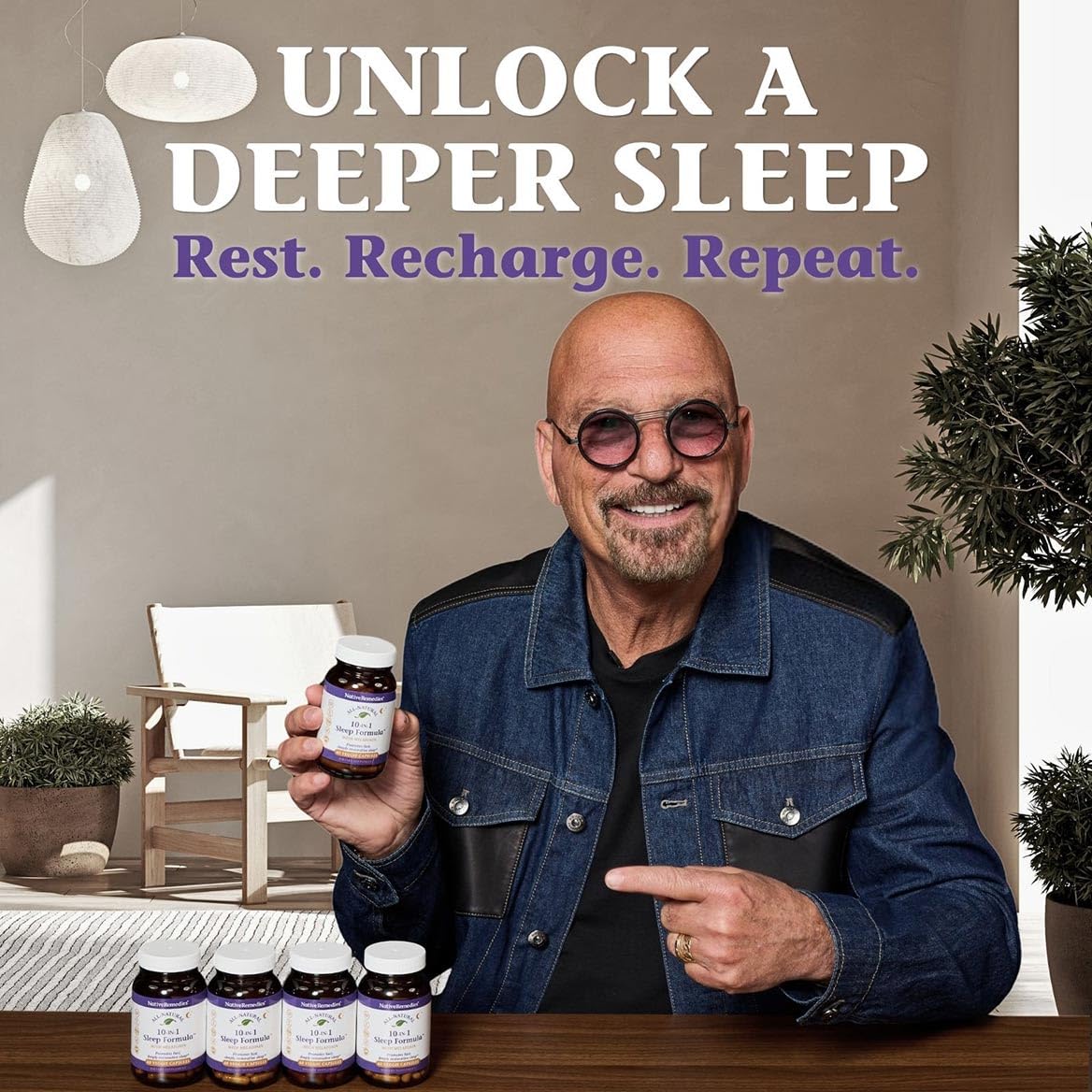 Native Remedies 10-in-1 Natural Sleep Aid for Adults & Kids 4+ - Herbal Capsule, 60 Count