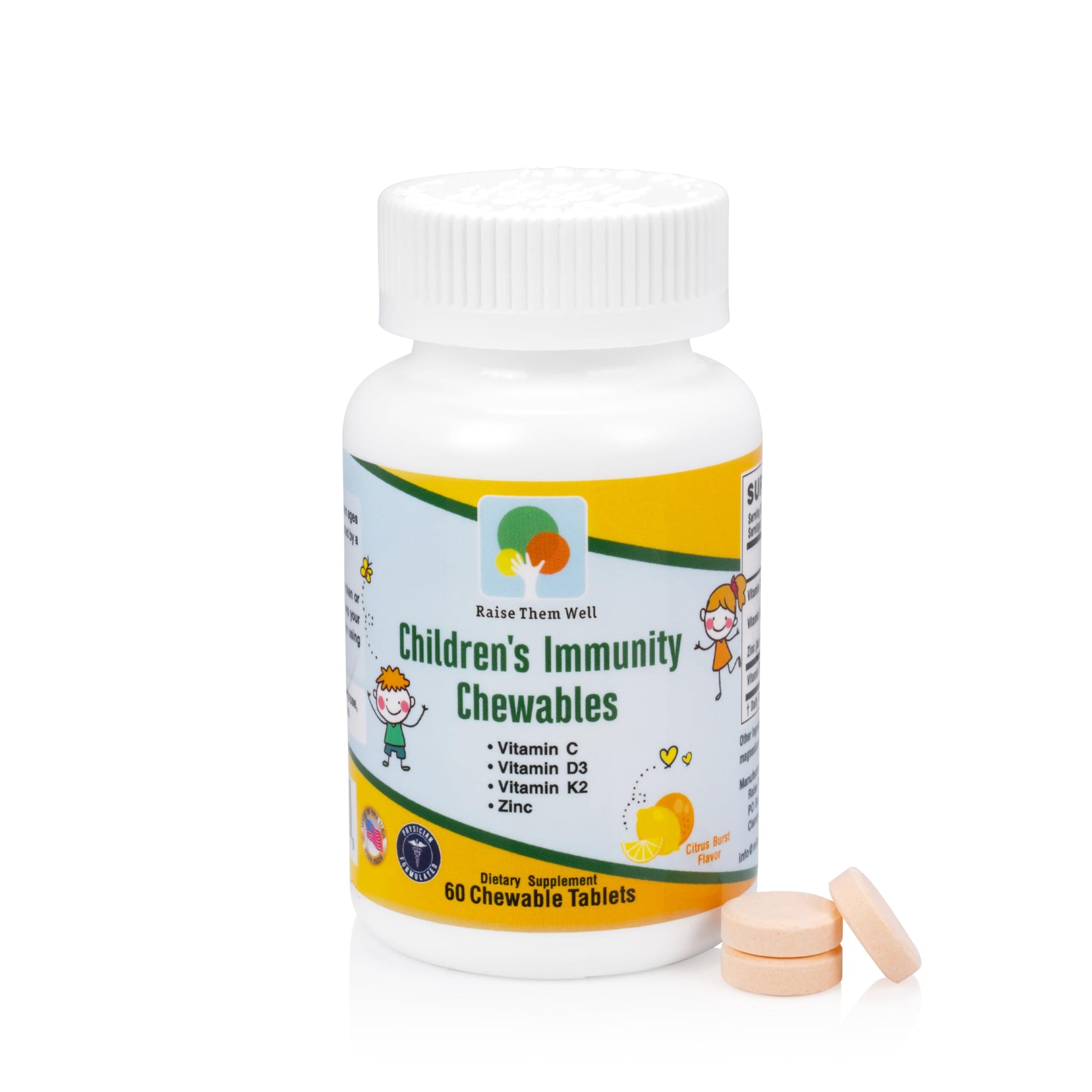 Raise Them Well Kids Vitamin C & Immune Support Capsule 60 Count