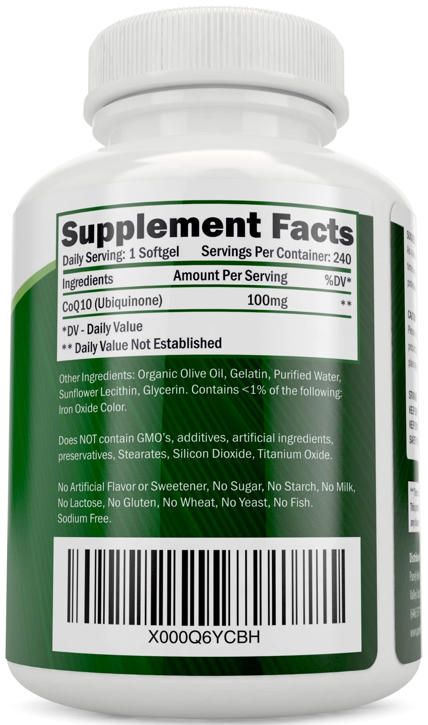 Purely Holistic CoQ10 100mg + Organic Turmeric Curcumin 700mg with Bioperine Black Pepper, Capsules & Softgels, 120 Softgels & 120 Capsules