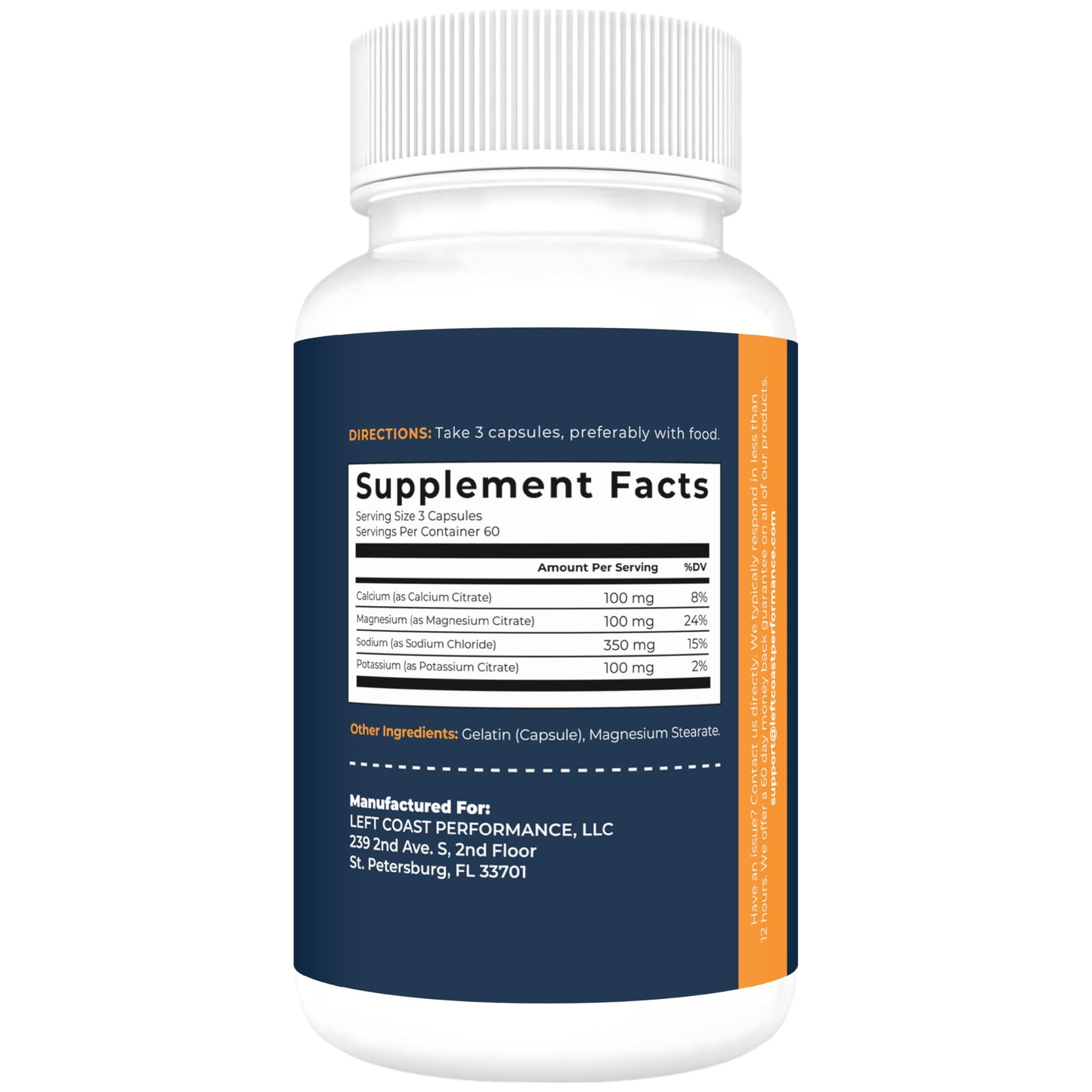 Left Coast Performance Keto Electrolyte Supplement Capsules & Tablets 180 Count