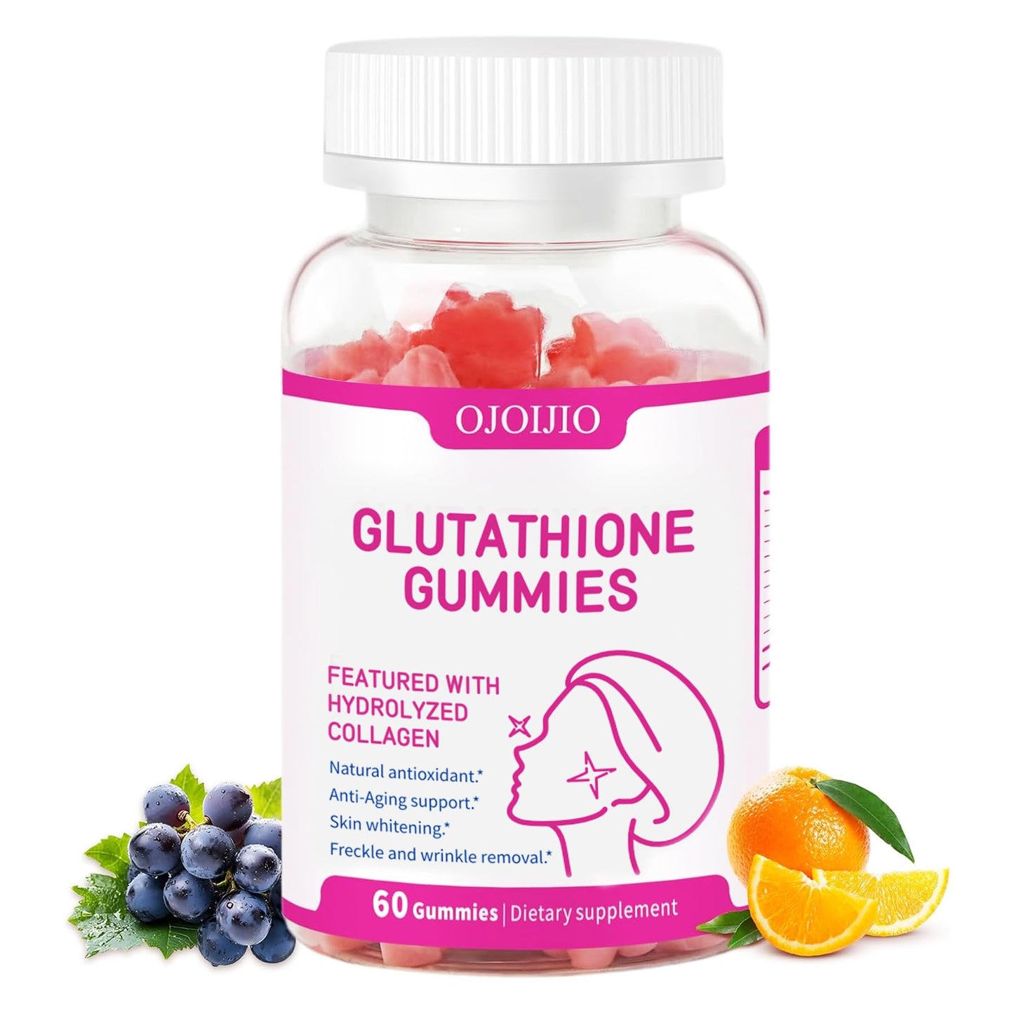 OJOIJIO Glutathione Collagen Gummies 60 Count