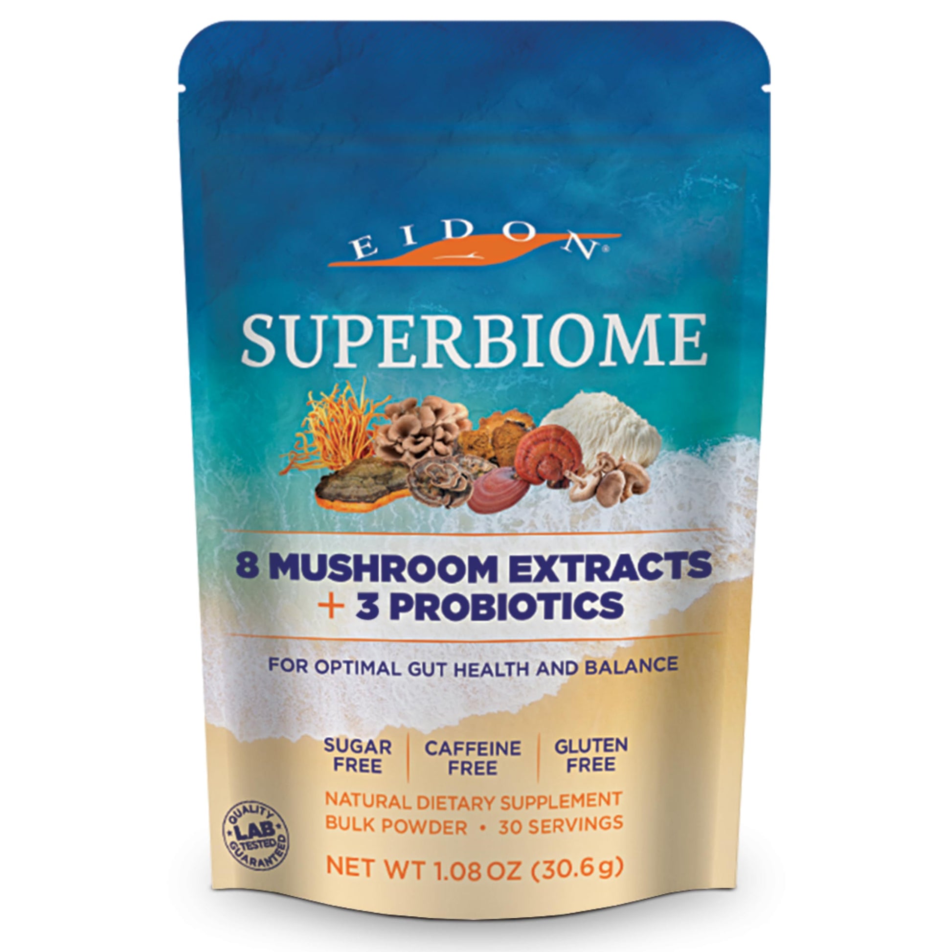 Eidon Ionic Minerals SuperBiome Mushroom Probiotics Powder Blend, 1.08 oz