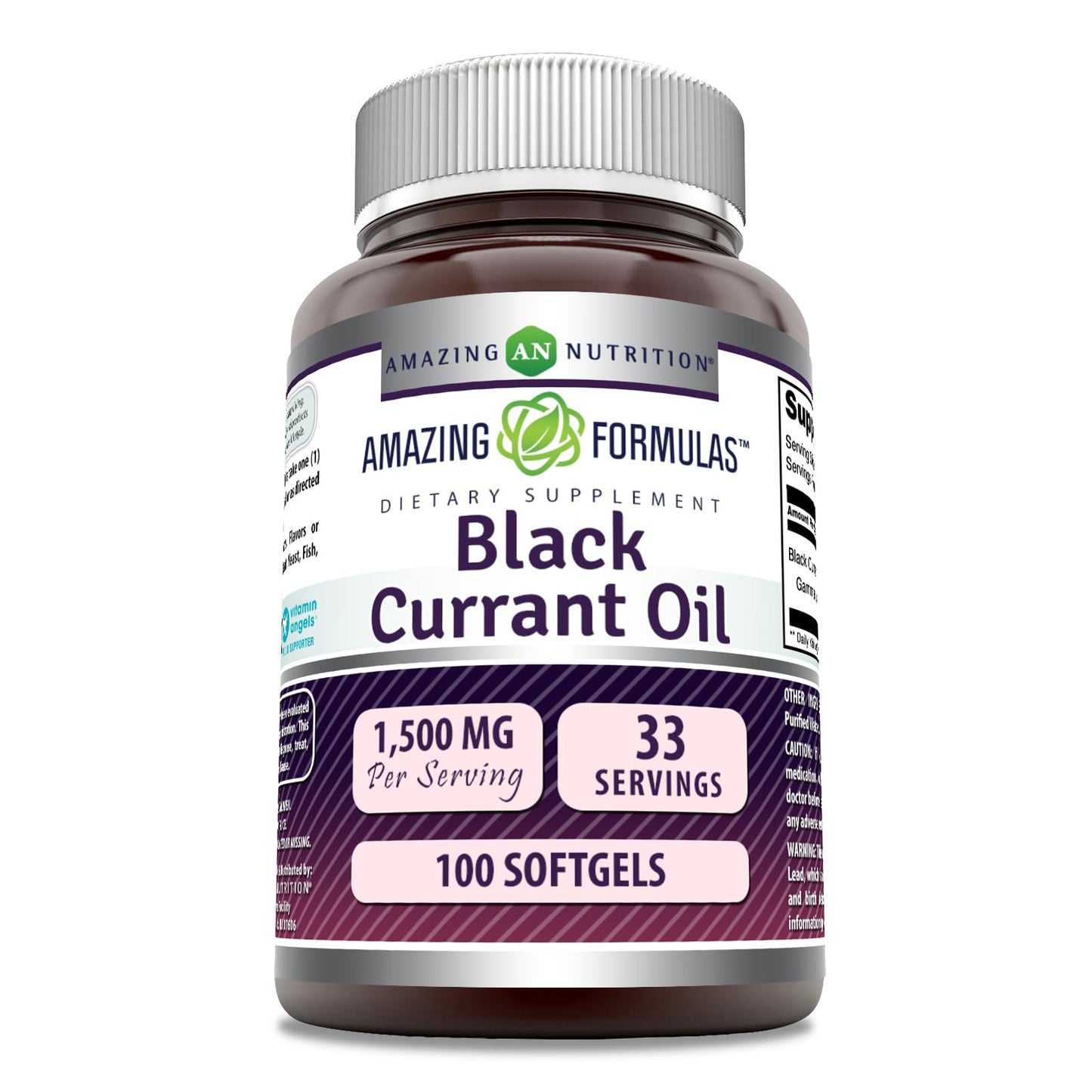 Amazing Nutrition Black Currant Oil 1500 Mg Per Serving with GLA Softgel 1