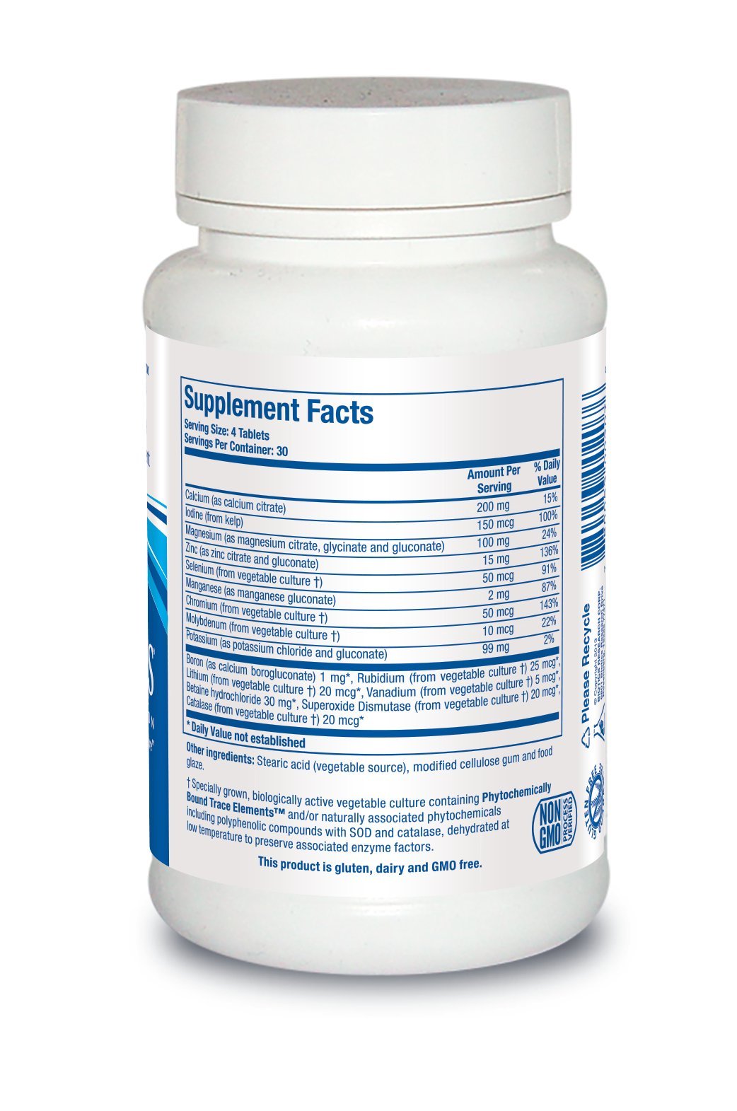 Biotics Research Multi Mins Iron and Copper Free Multi Mineral Complex Tablet, 120 Count