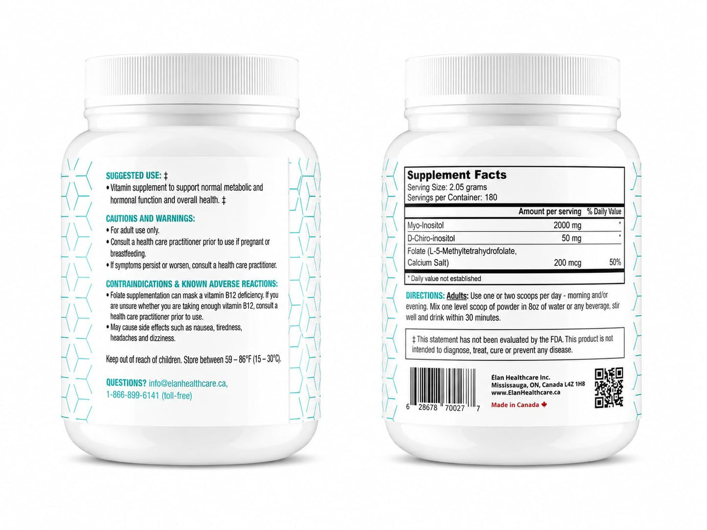 Ovofolic Myo-Inositol and D-Chiro Inositol Plus Active Folate 40:1 Ratio Powder 13.65 oz