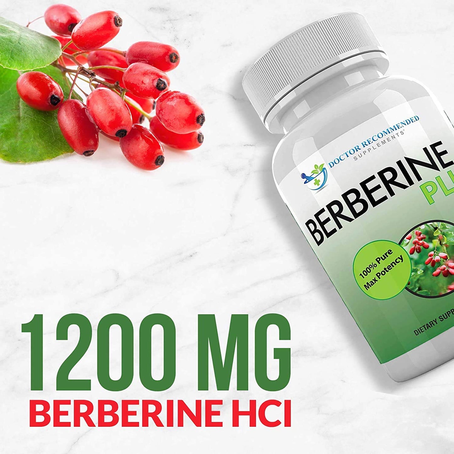 DOCTOR RECOMMENDED SUPPLEMENTS Berberine Plus 1200mg Per Serving Royal Jelly 240 Veggie Capsules