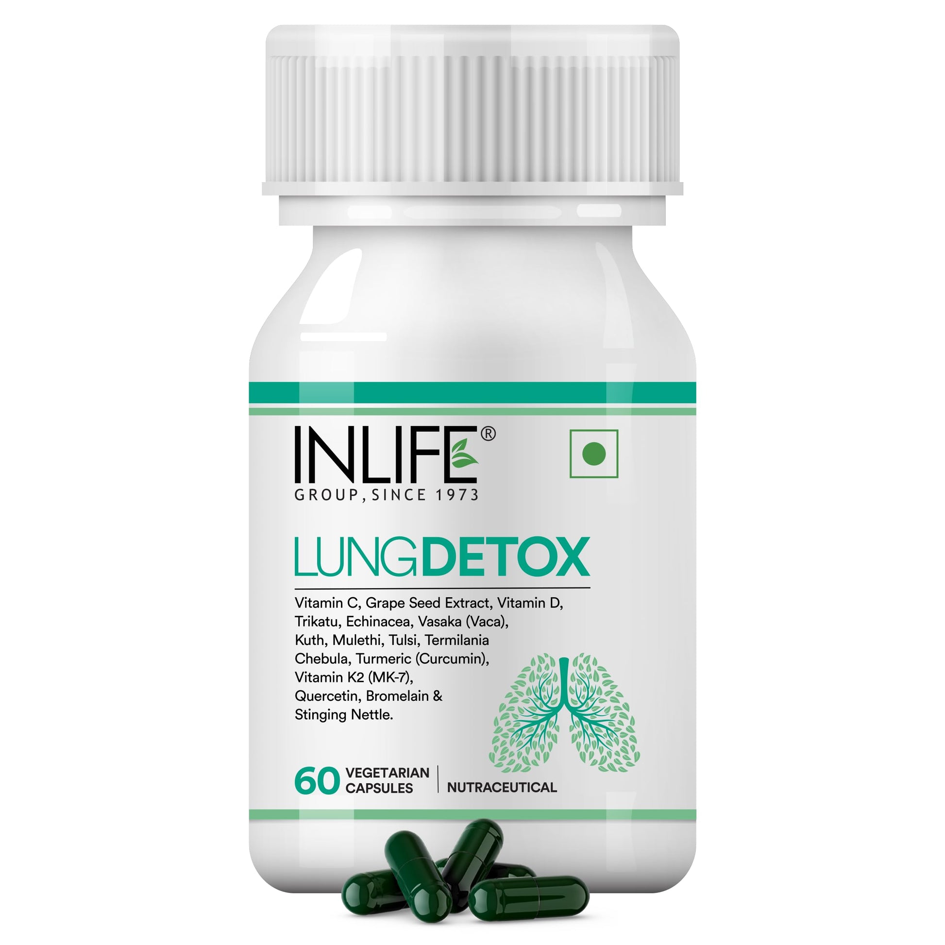 INLIFE Lung Detox for Smokers, 60 Capsules