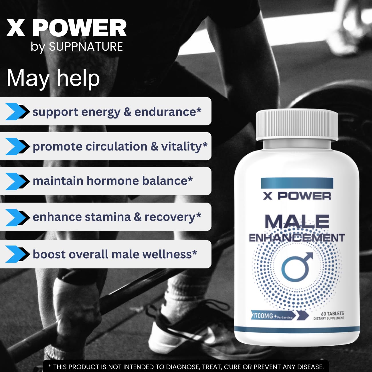 SuppNature X Power Pills for Men Tablet 120 Count