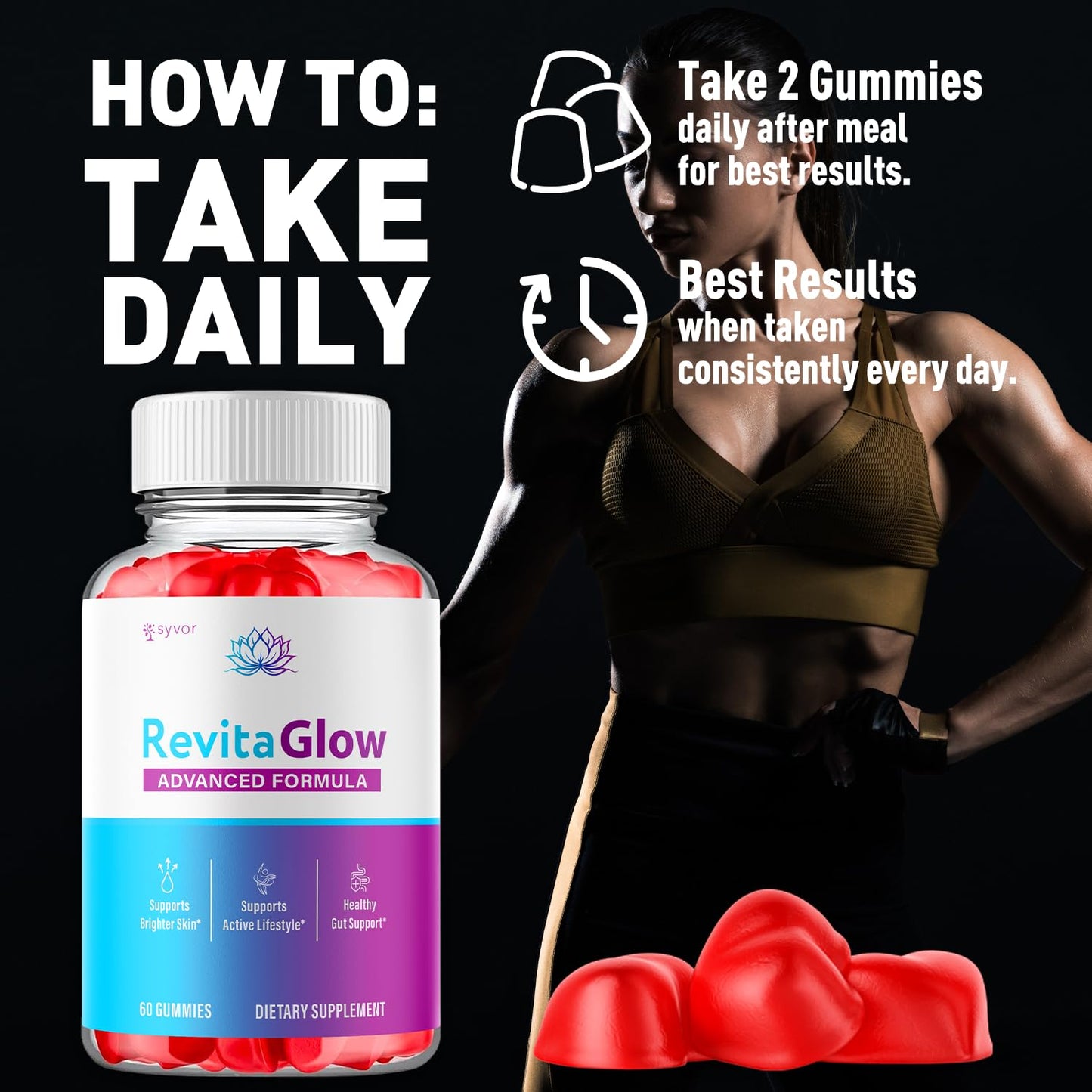 Syvor RevitaGlow Gummies, 120 Gummies