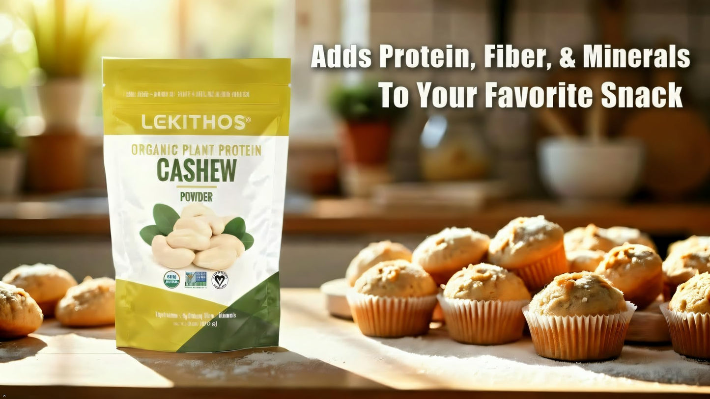 Lekithos Organic Cashew Protein Powder, 6 Servings