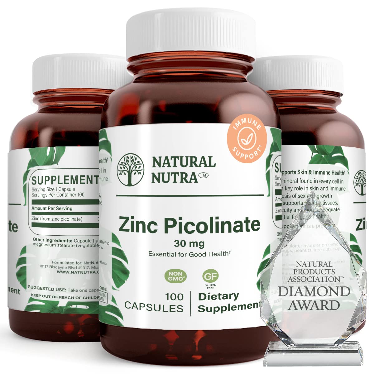 Natural Nutra Zinc Picolinate 30 mg 100 Capsules